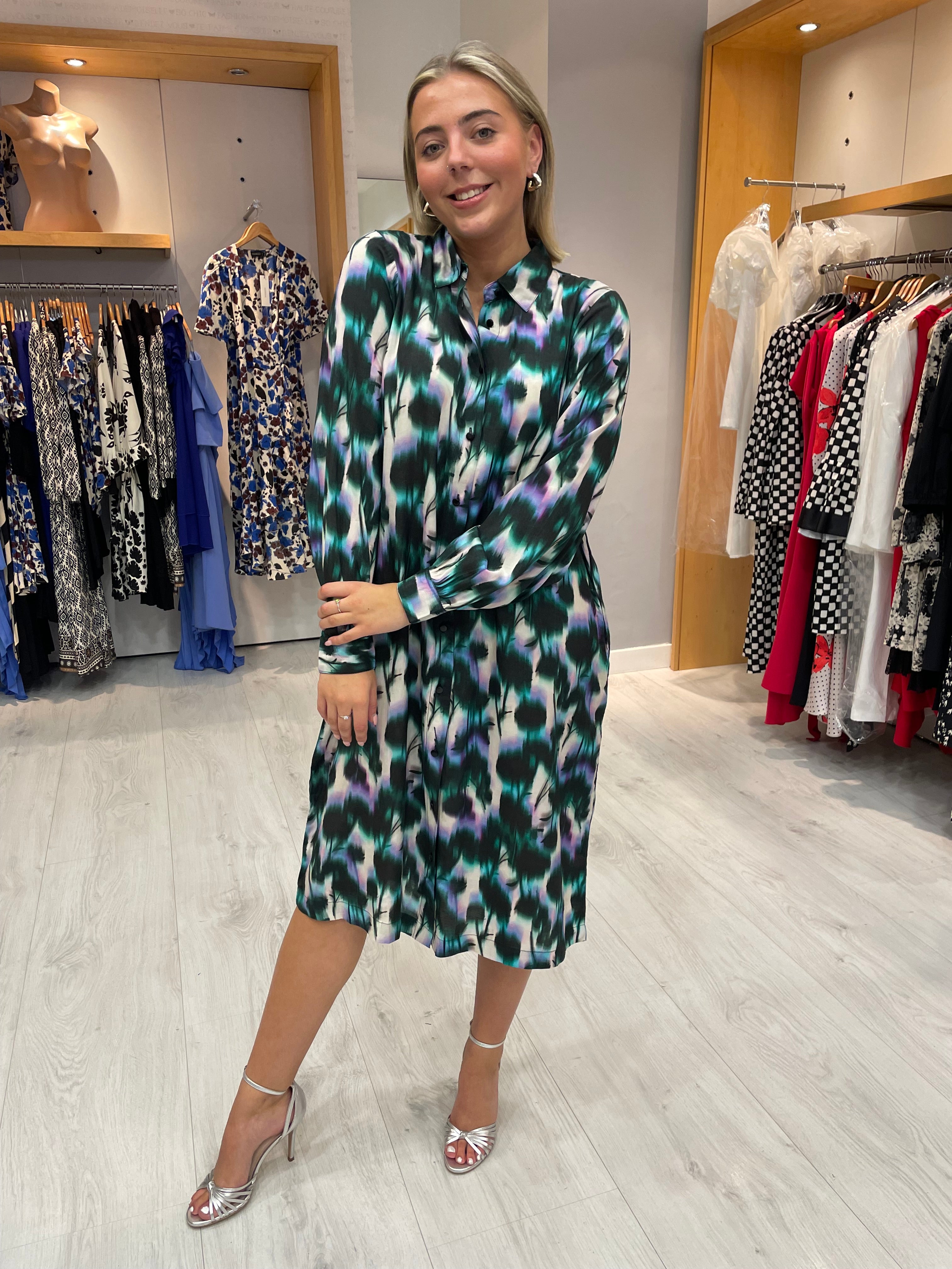 Kaffe Digital Flower Print Dress