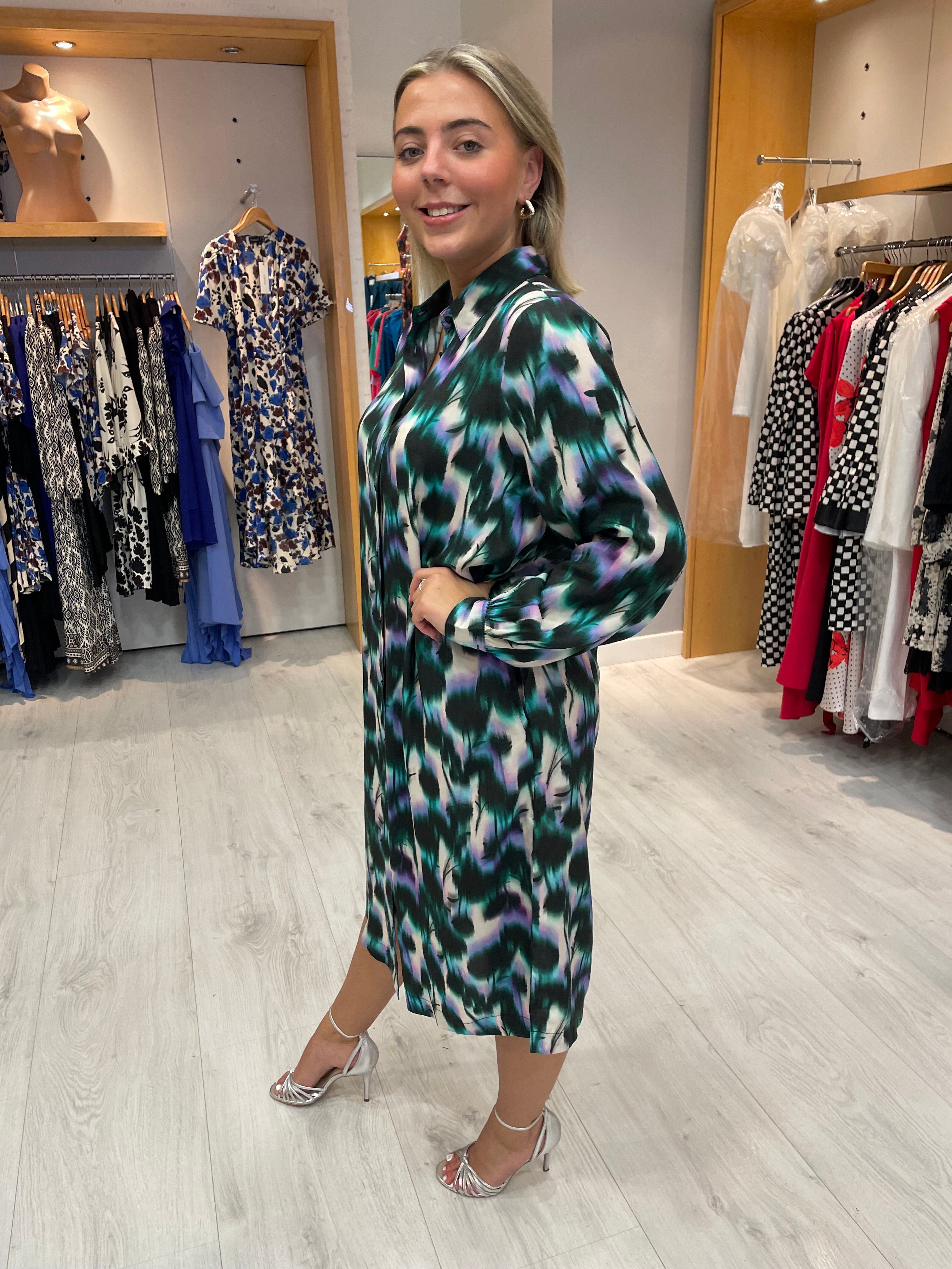 Kaffe Digital Flower Print Dress