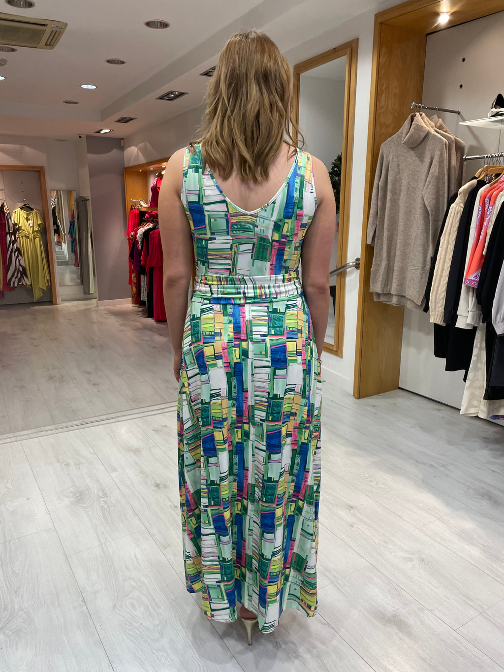 K Design Multi Maxi Belt Dress