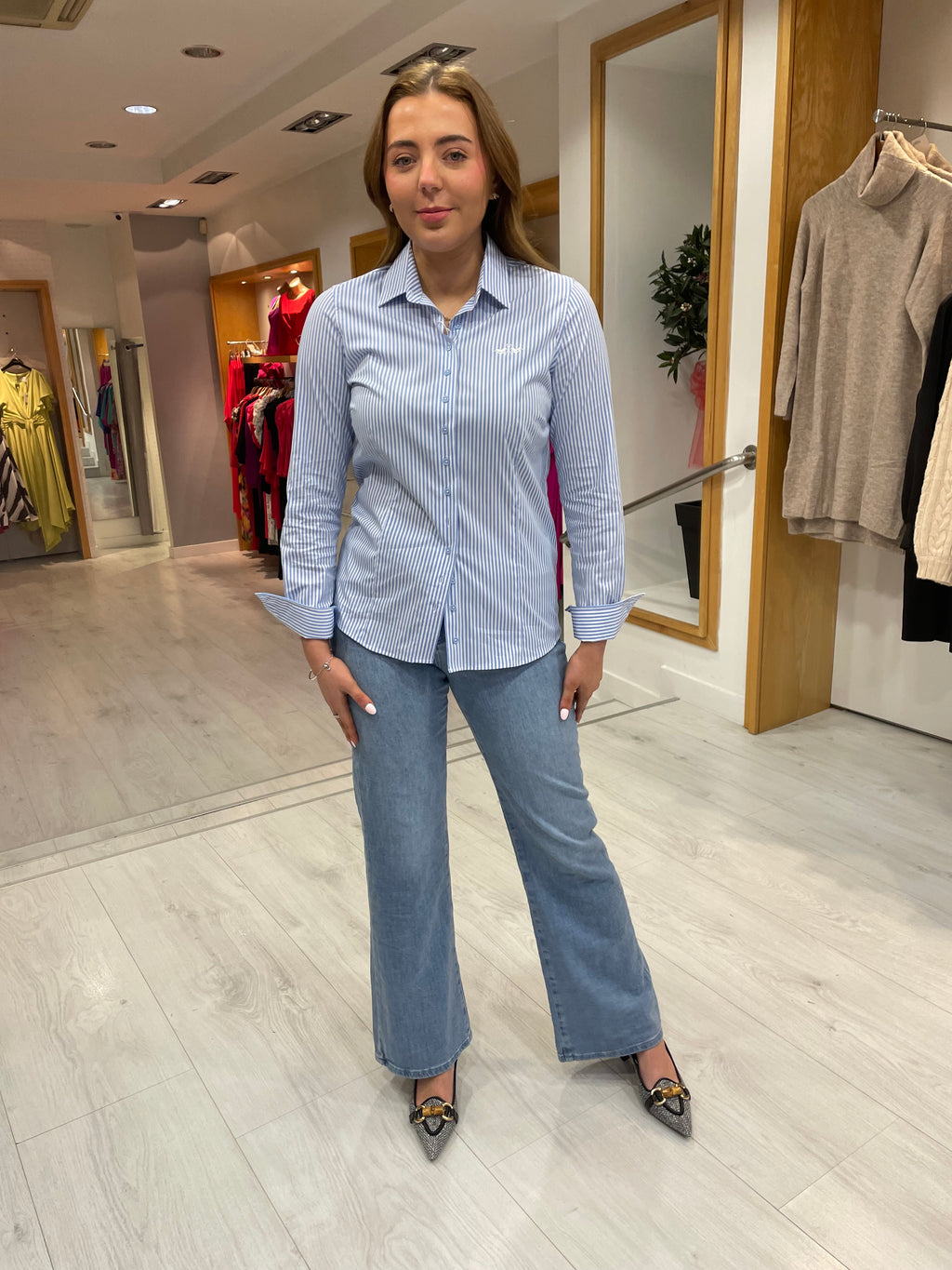 Hv Polo Blue Stripe Shirt