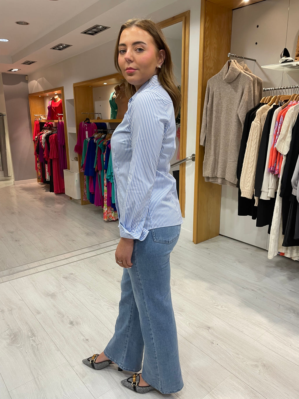 Hv Polo Blue Stripe Shirt