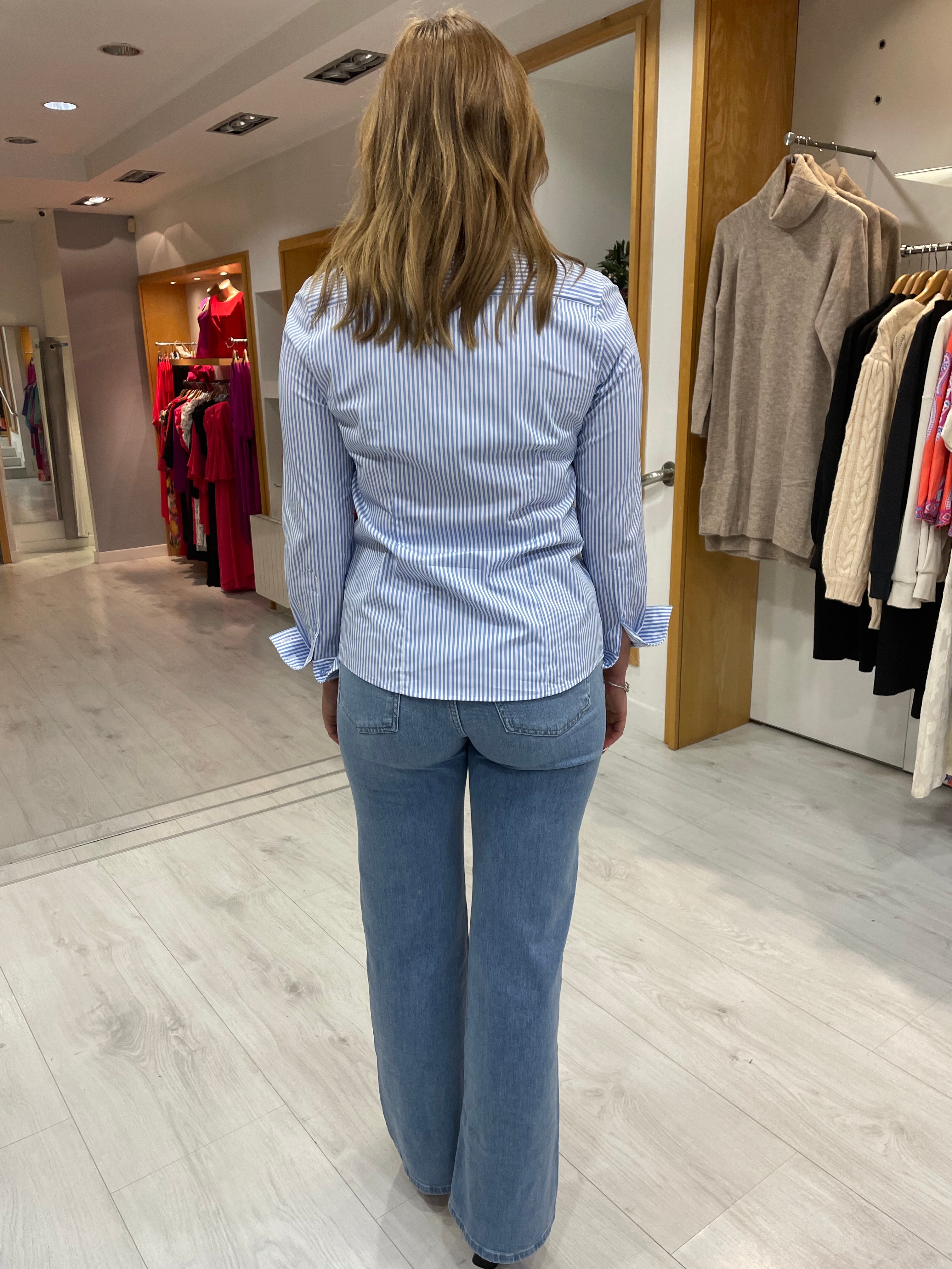 Hv Polo Blue Stripe Shirt