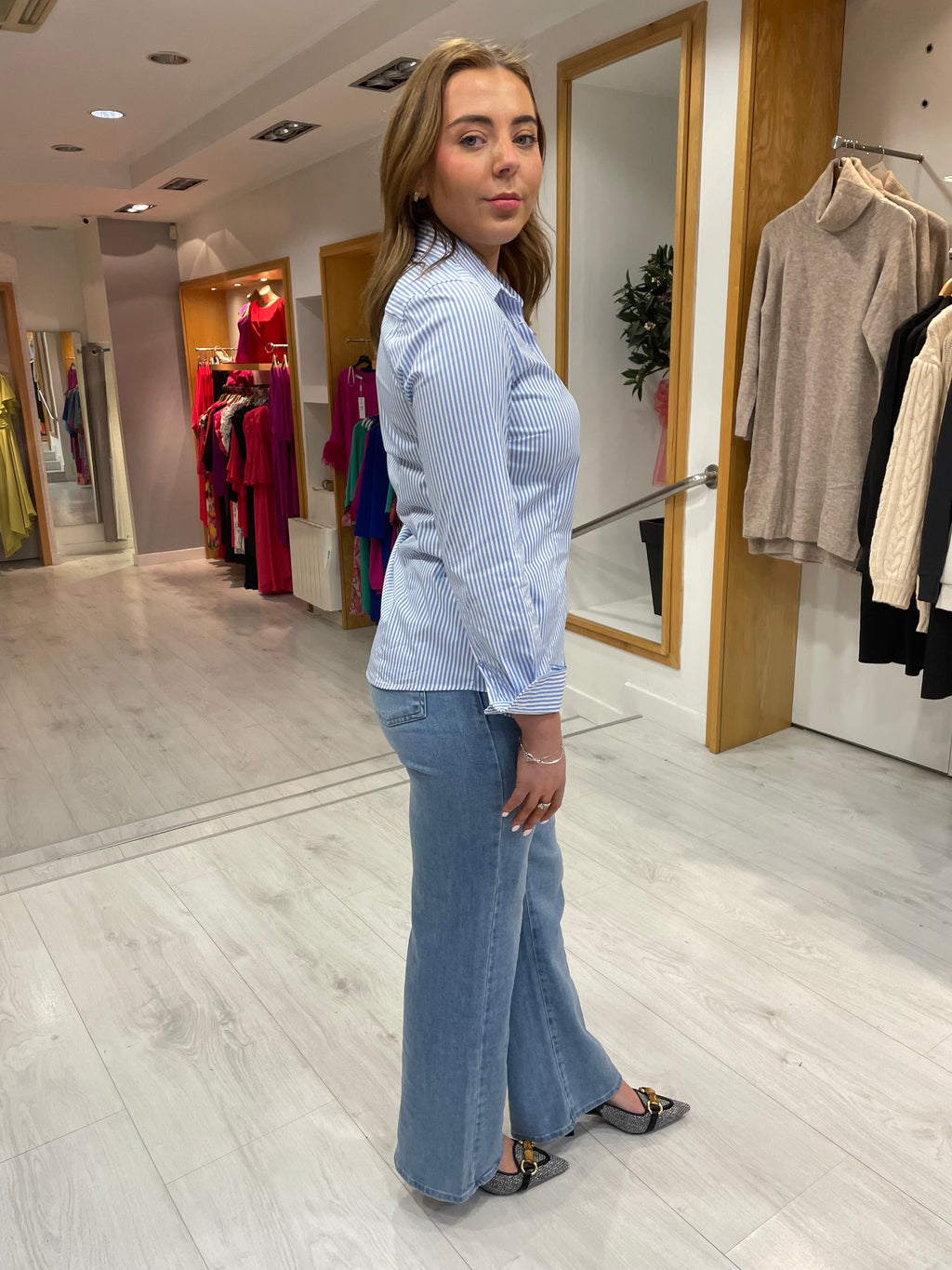 Hv Polo Blue Stripe Shirt