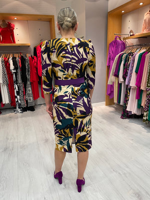 Olimara Purple Print Dress