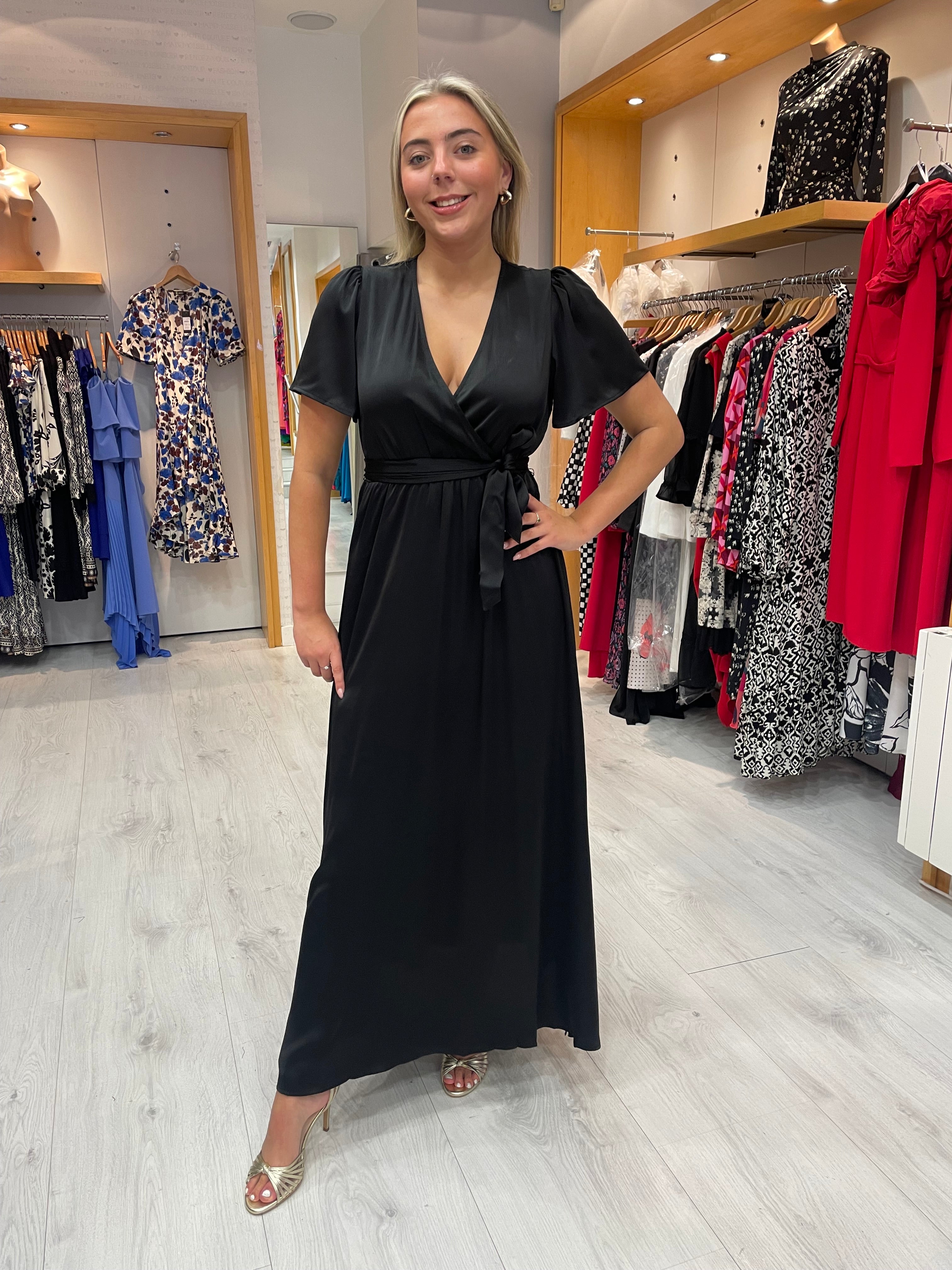 Kaffe Black Satin Dress
