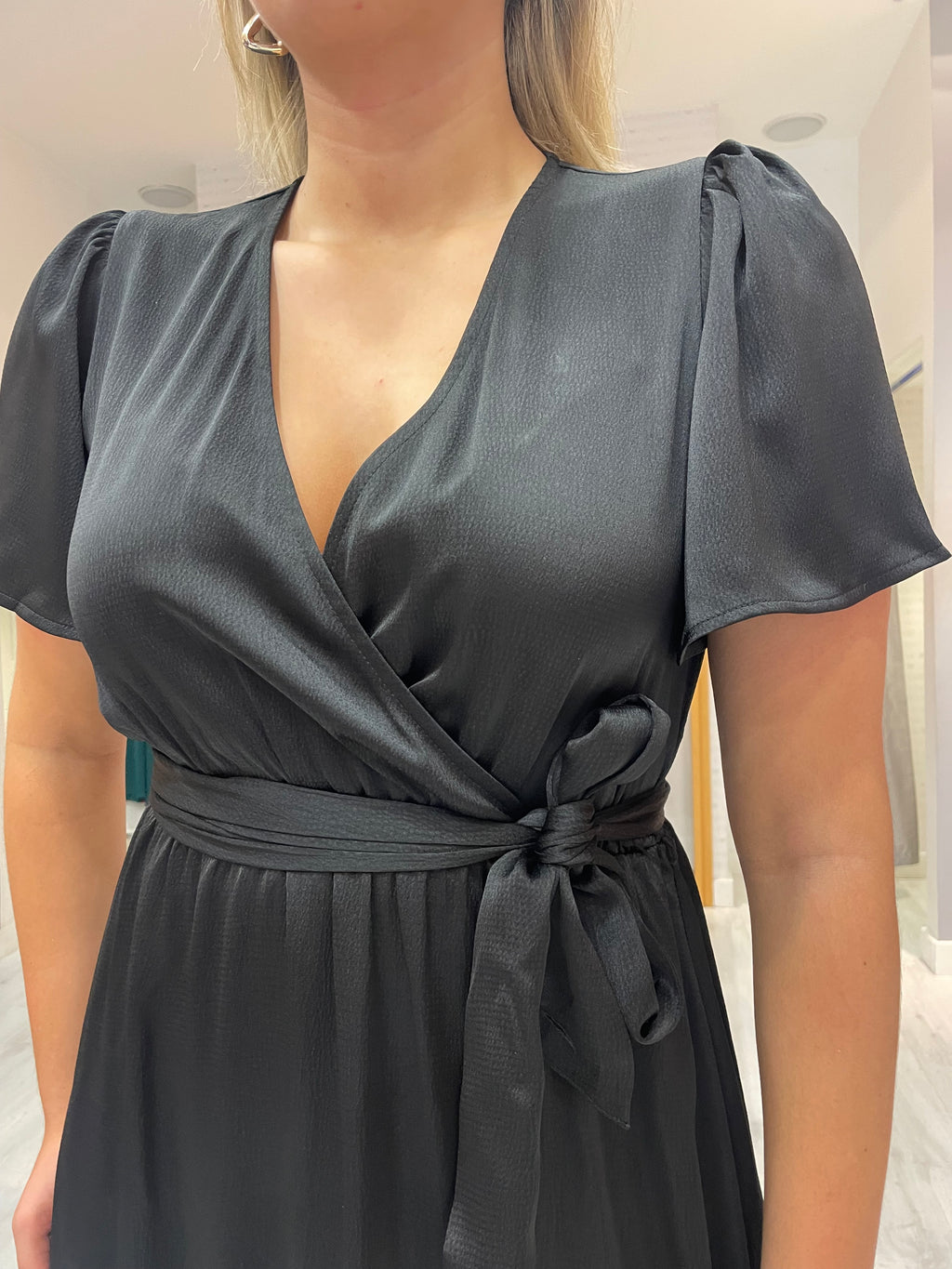 Kaffe Black Satin Dress