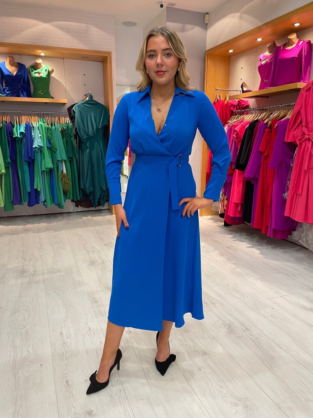 This Girls Curiosity Blue Belt Dress