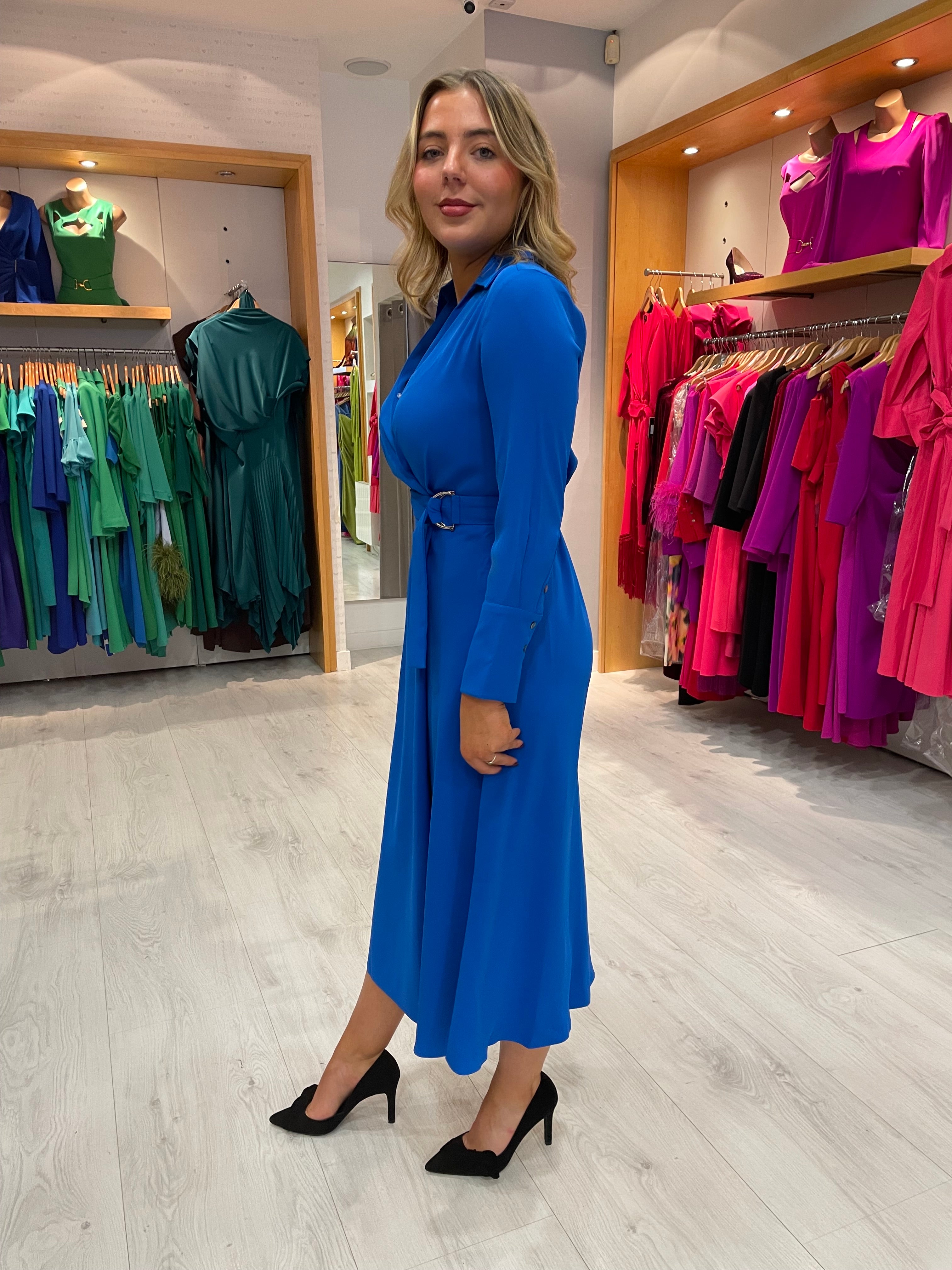 This Girls Curiosity Blue Belt Dress