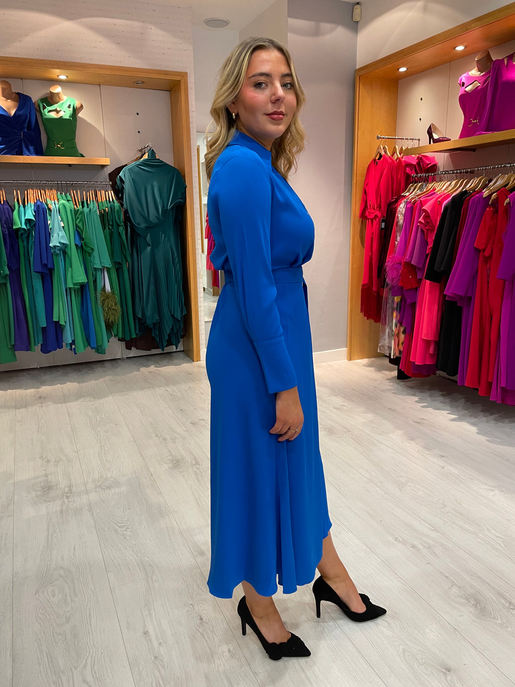 This Girls Curiosity Blue Belt Dress