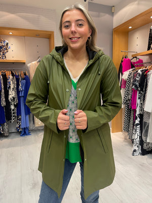 Noisy May Droplets Khaki Raincoat