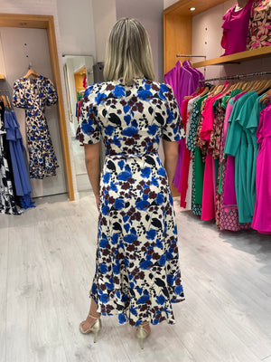 Soaked in Luxury Graphic Flower Wrap Dress