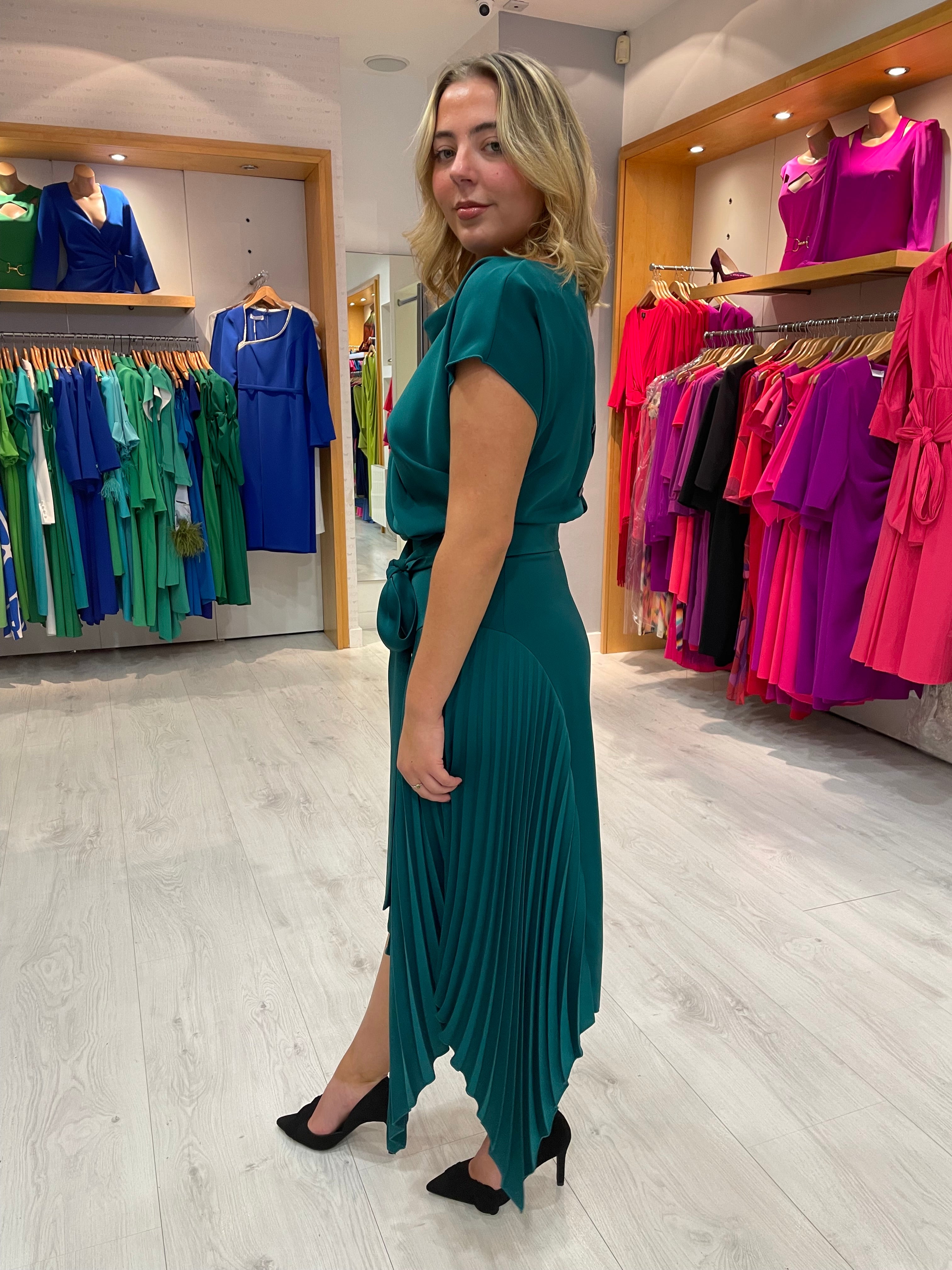 Kevan Jon Teal MIla Dress