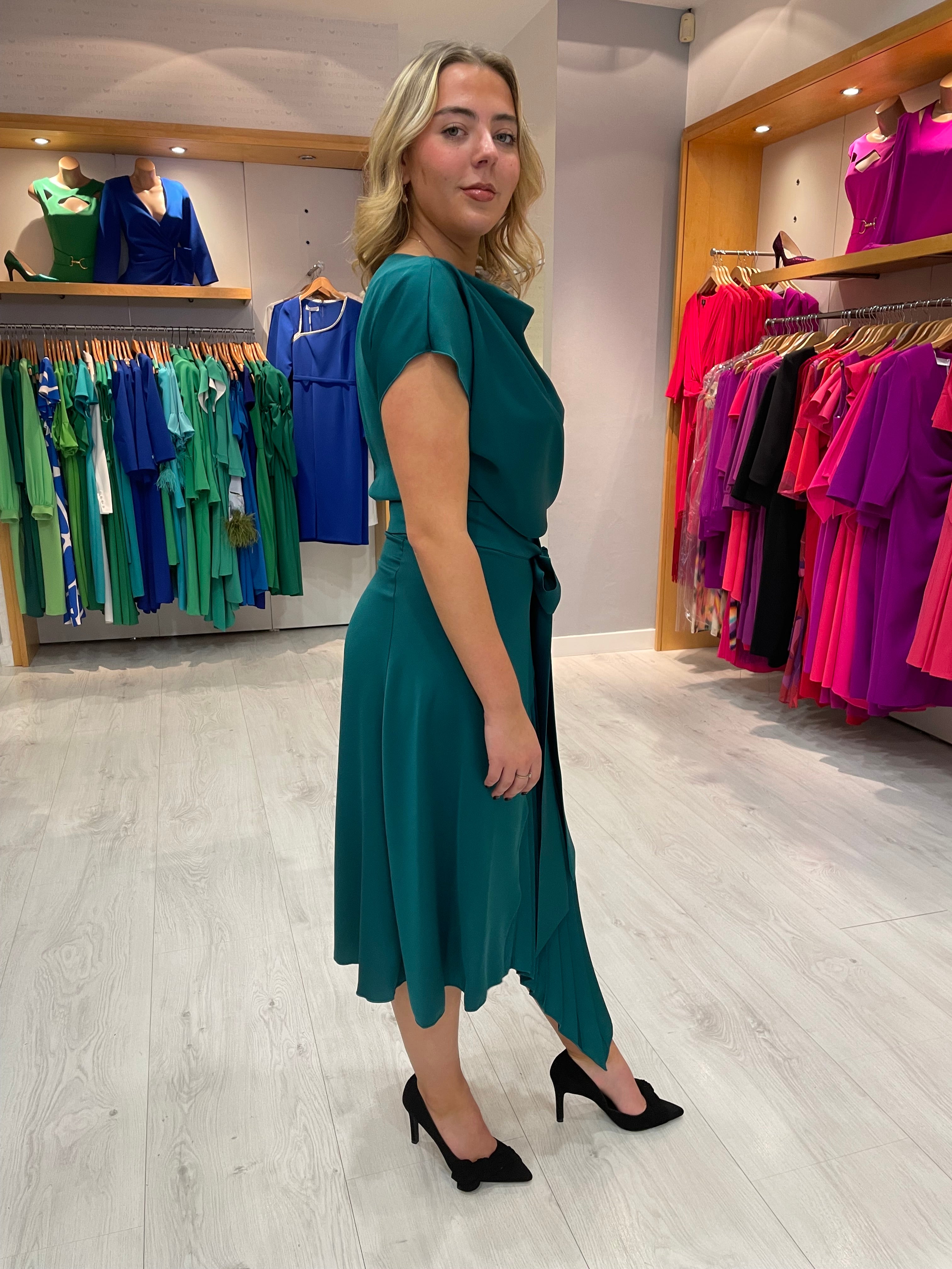 Kevan Jon Teal MIla Dress