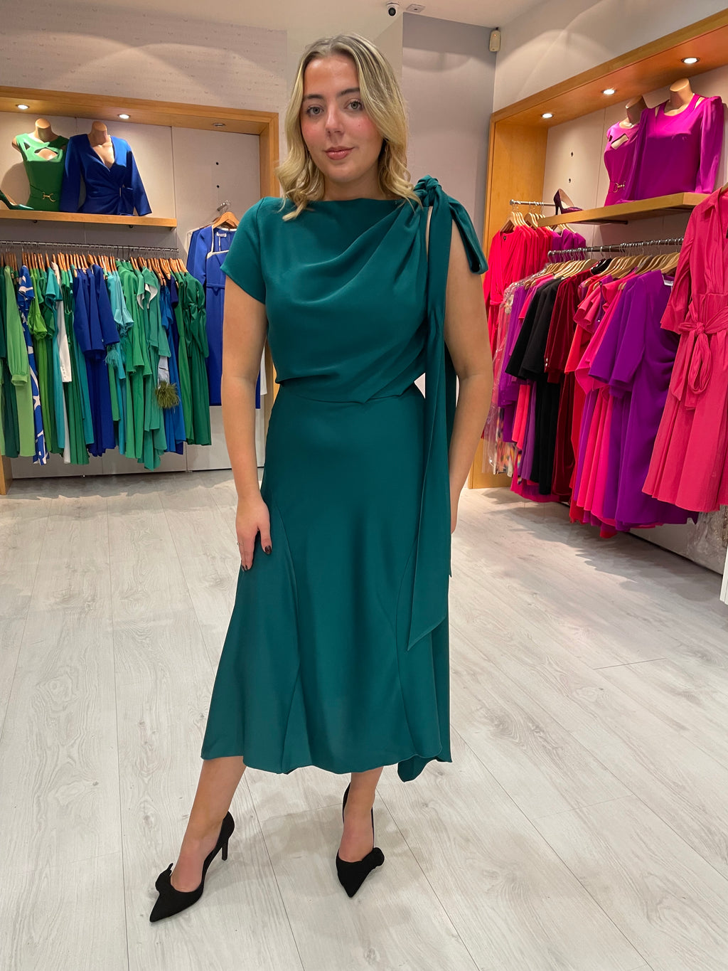 Kevan Jon Didi Teal Dress