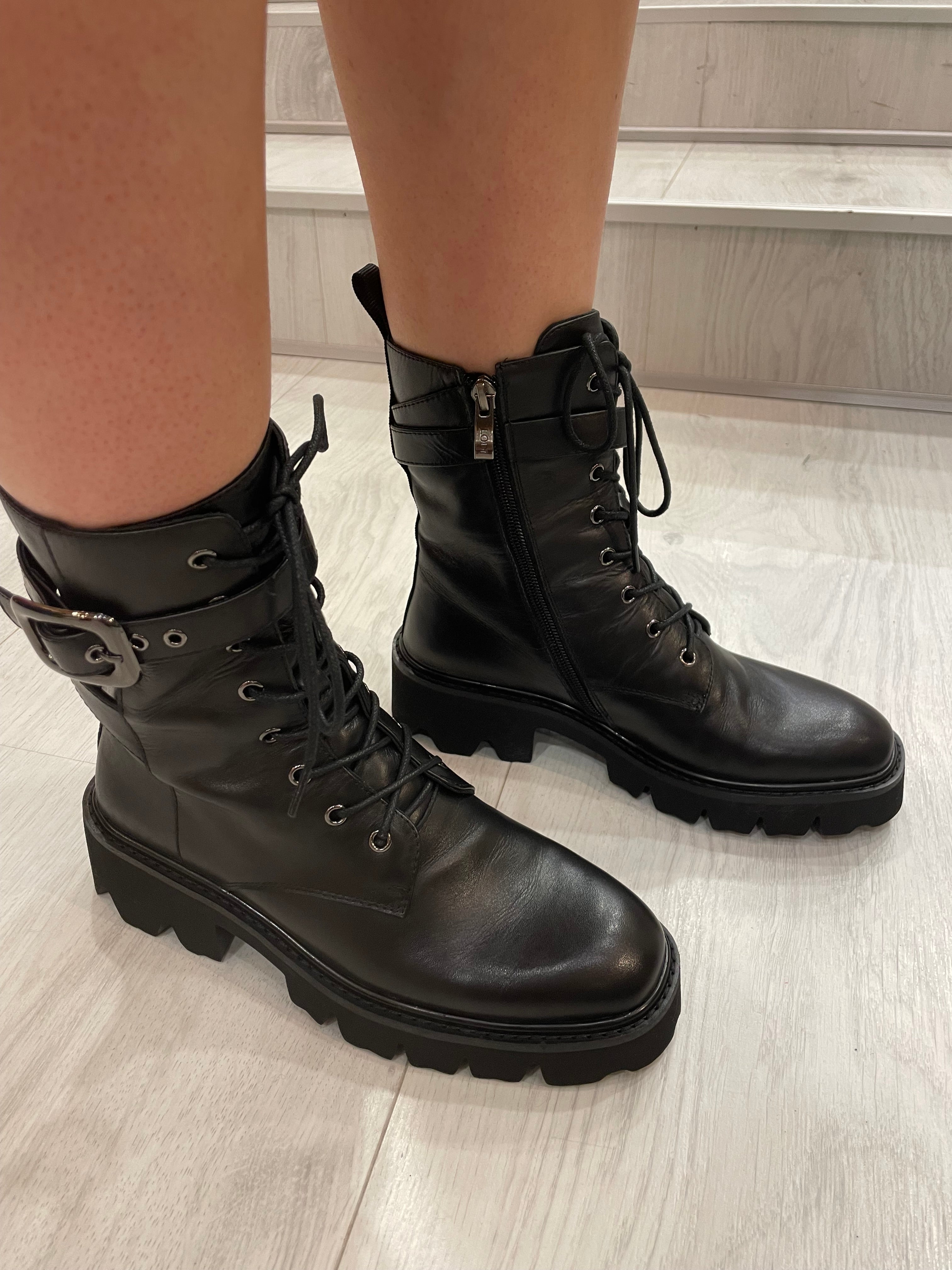 Lodi Black Buckle Detail Boot