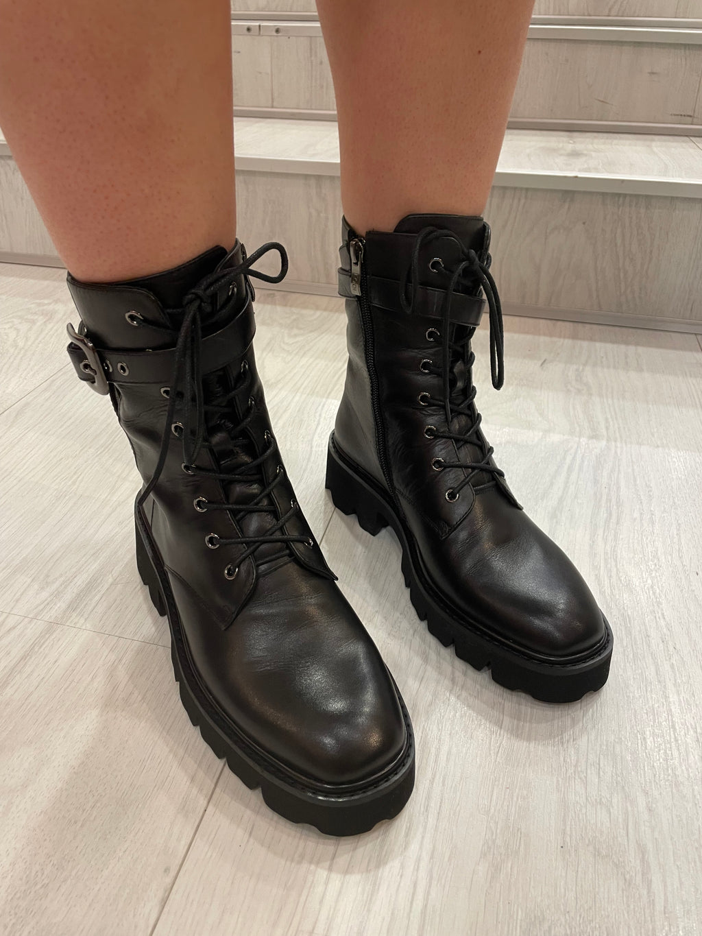 Lodi Black Buckle Detail Boot