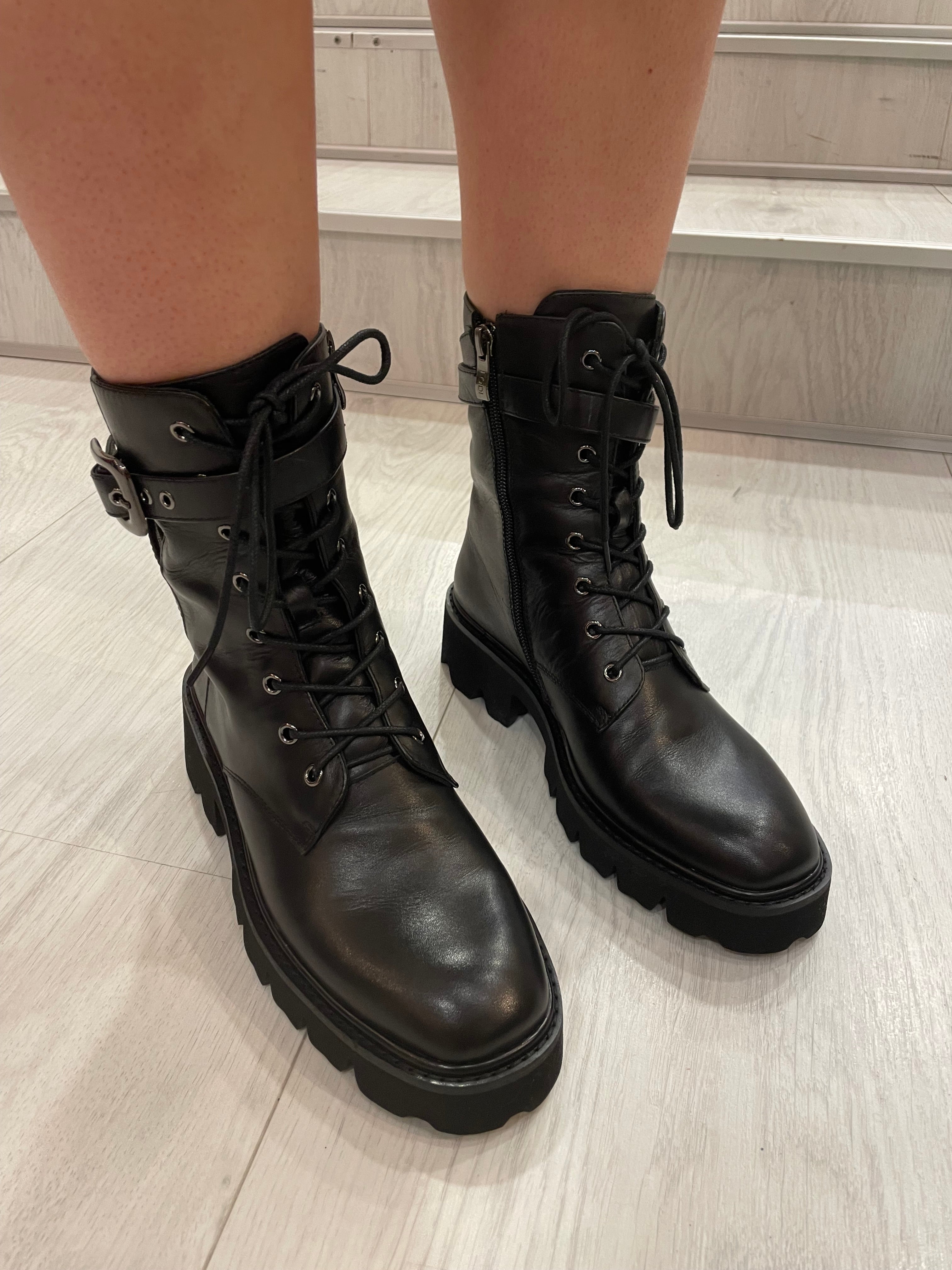 Lodi Black Buckle Detail Boot