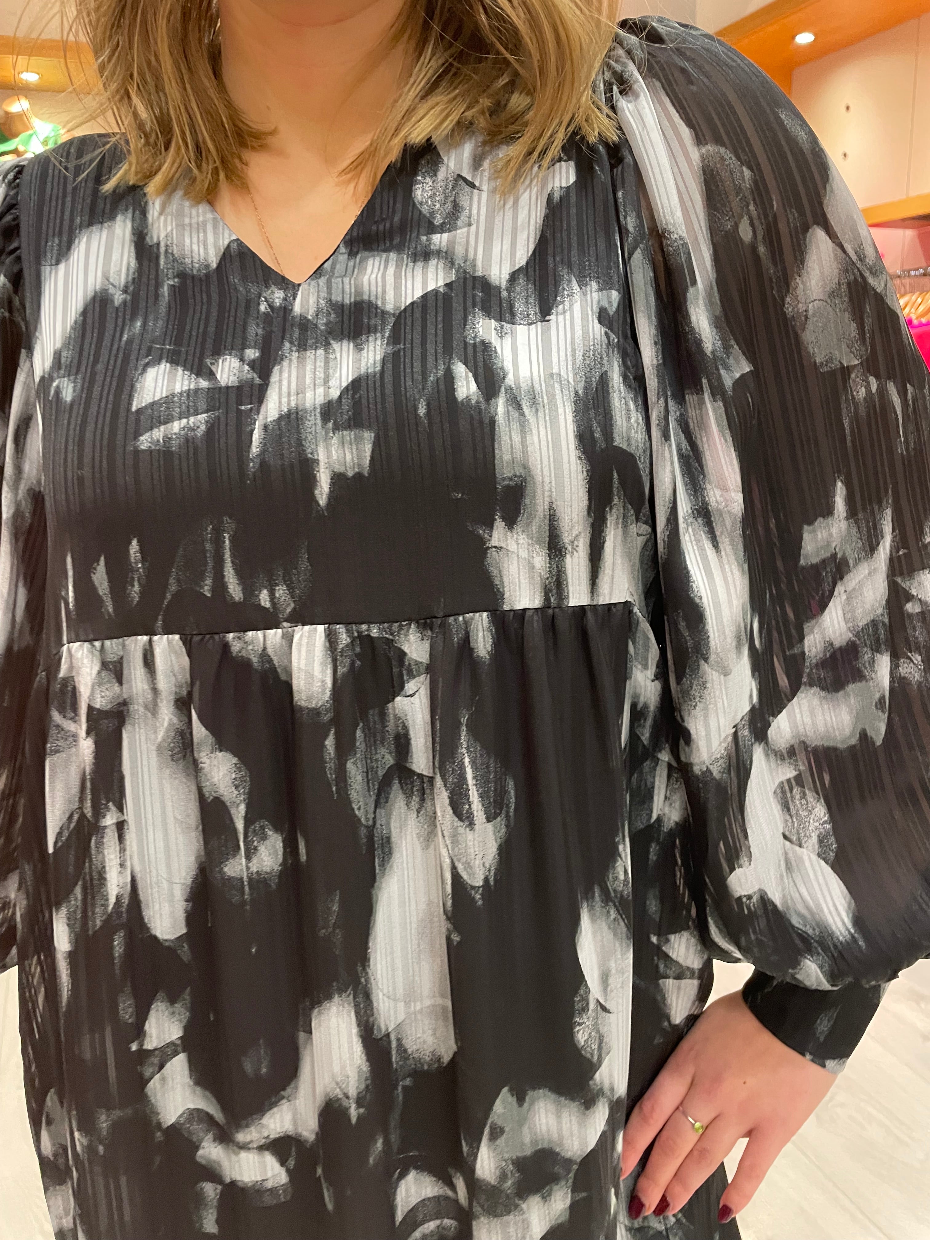 Kaffe Black Print Dress