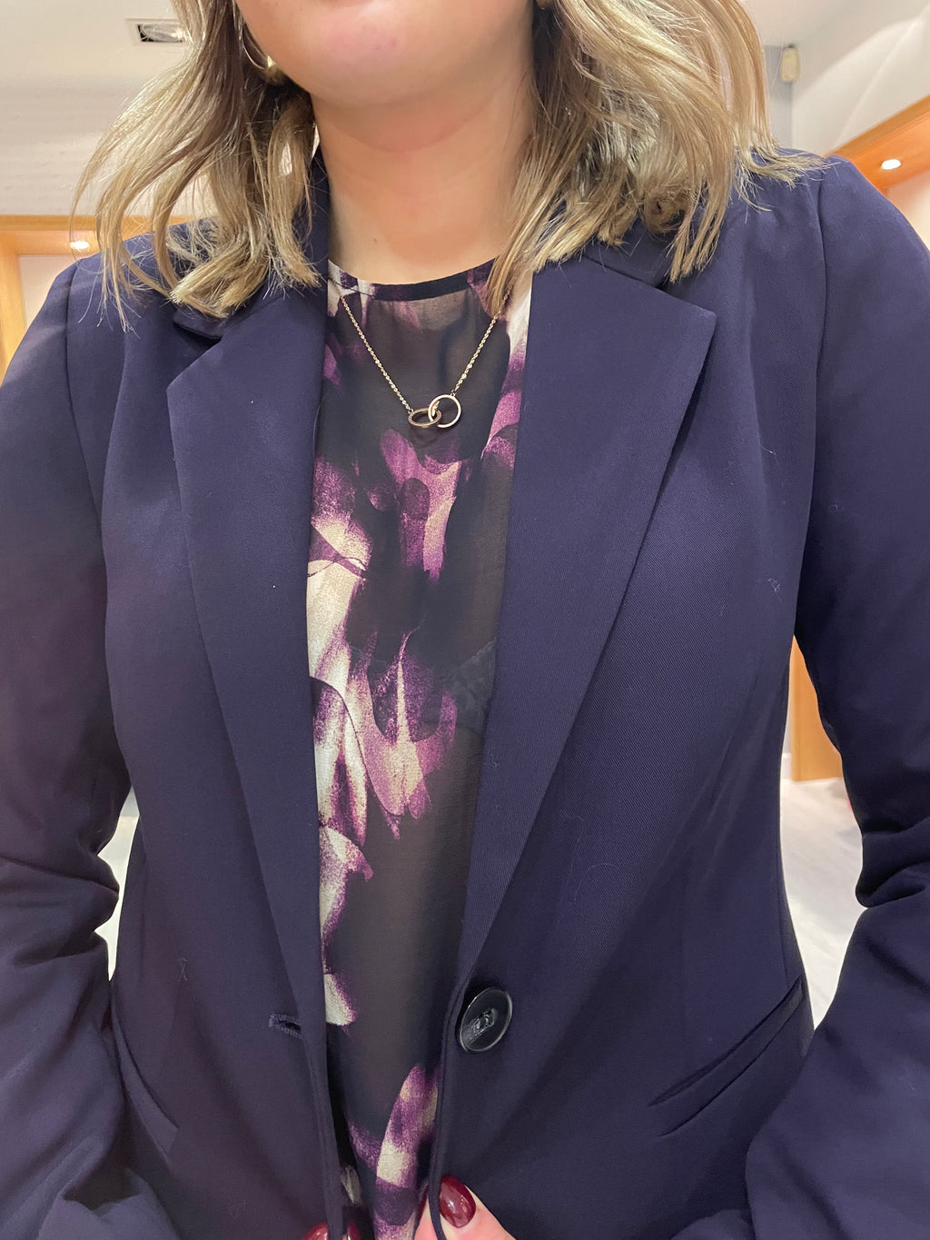 Kaffe Purple Sakura Blazer