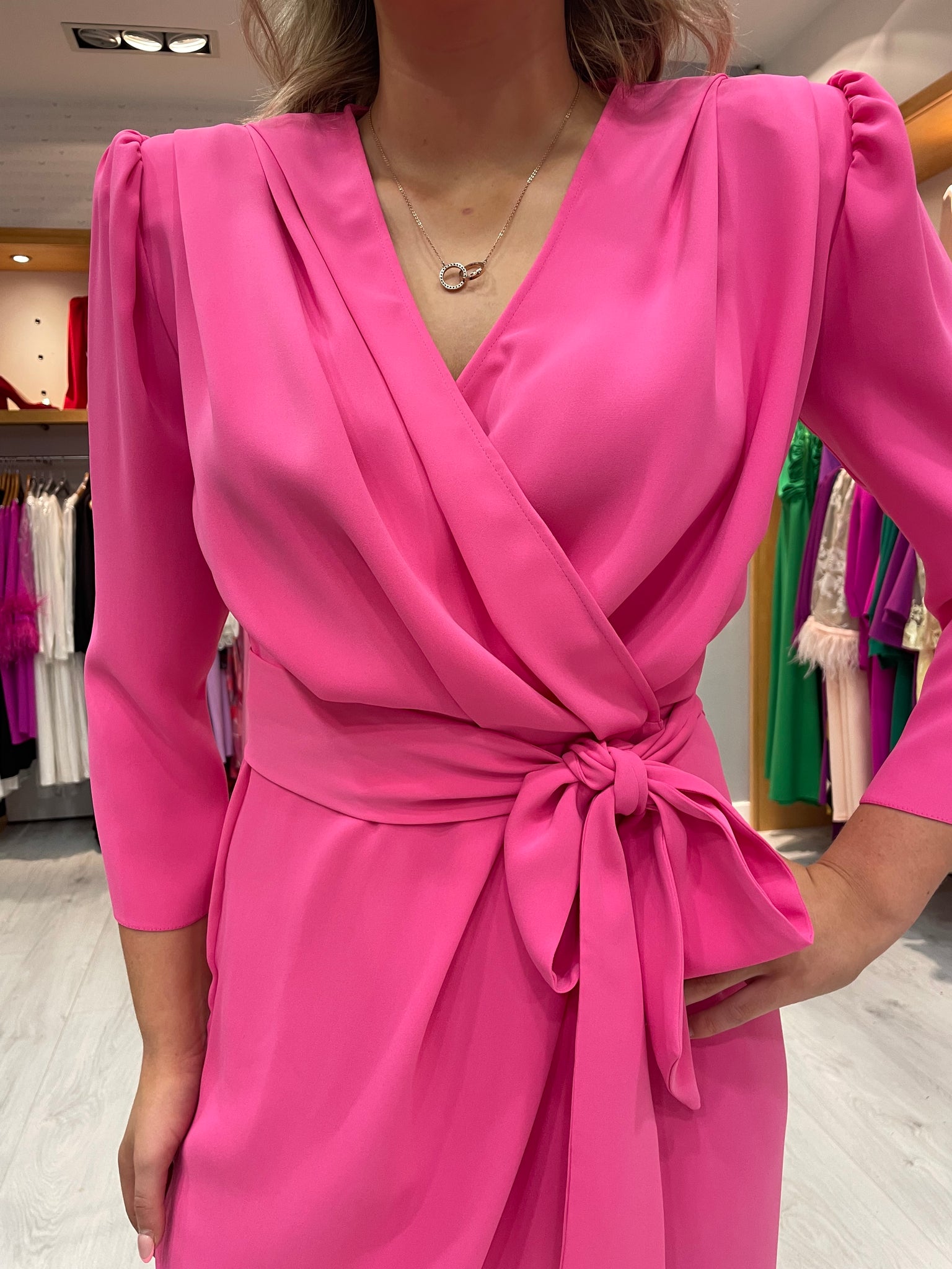 Nissa Pink Cocktail Dress