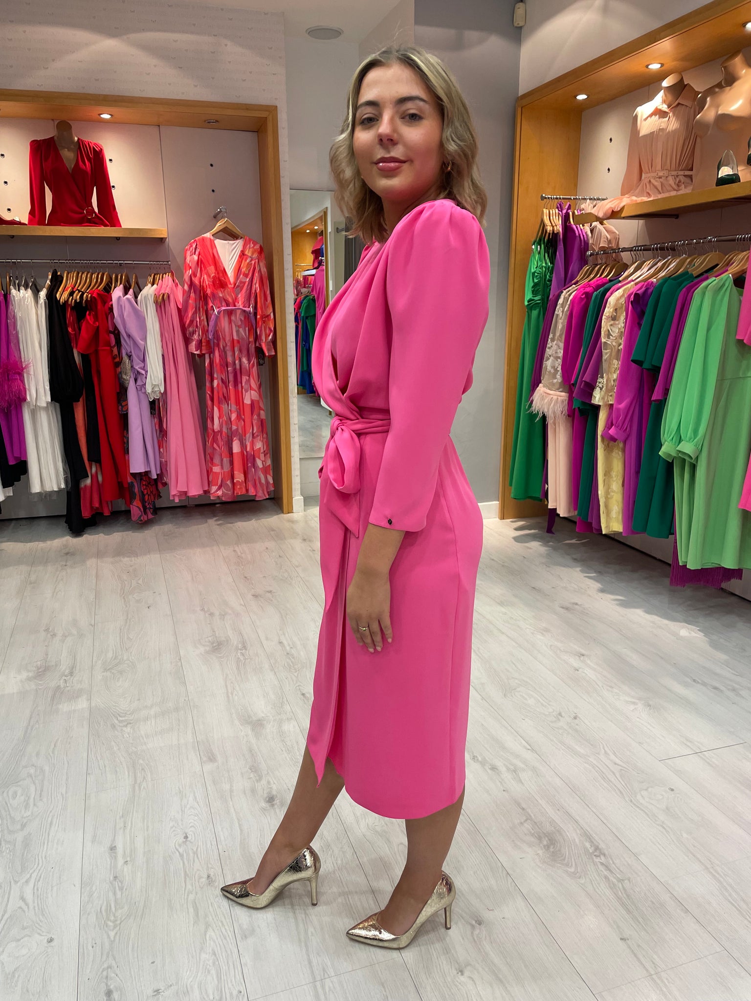 Nissa Pink Cocktail Dress