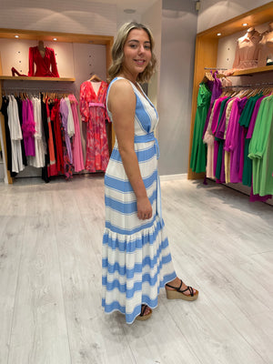 &Me Unique Blue Stripe Dress