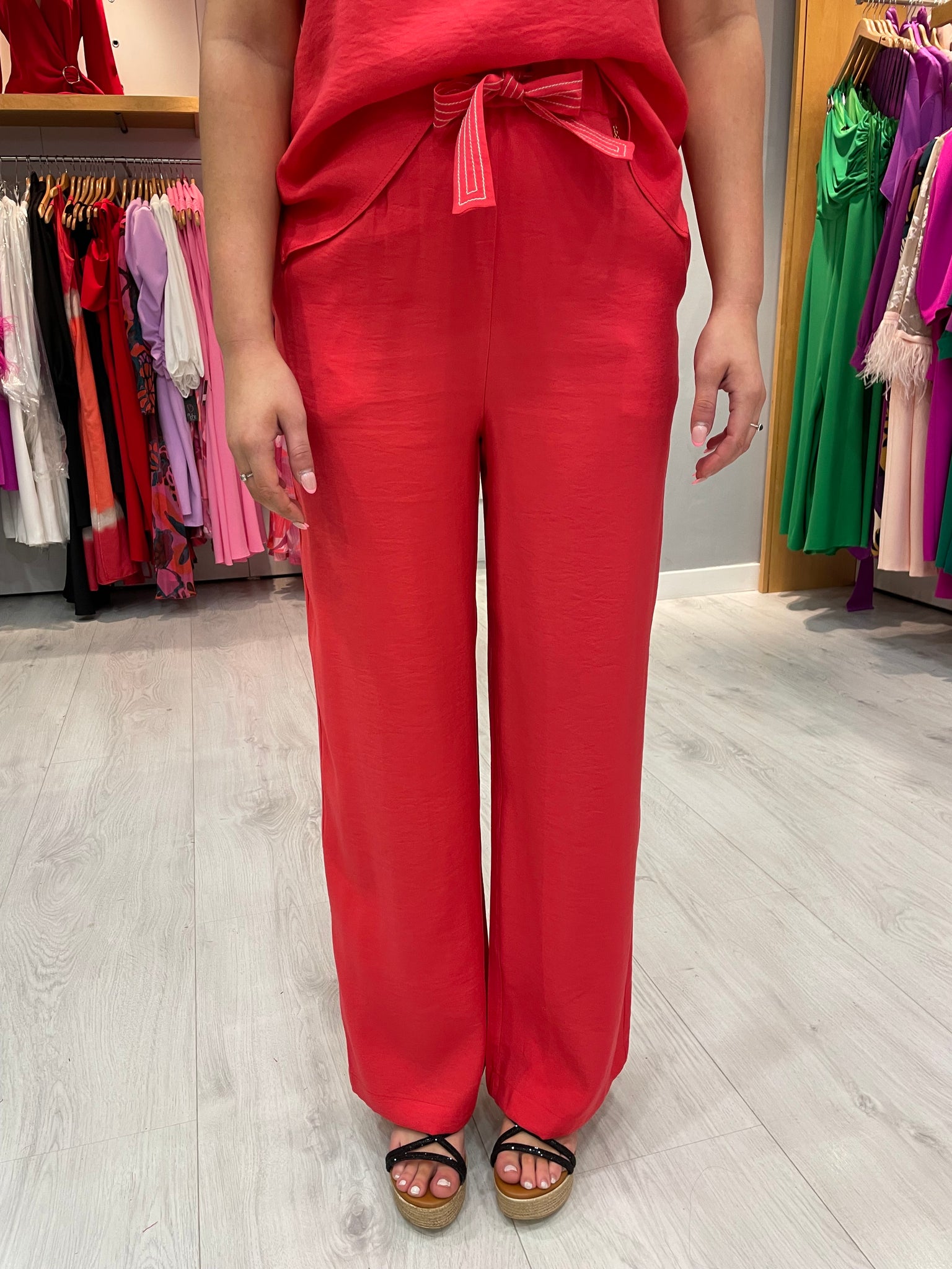 &Me Red Loose Trouser