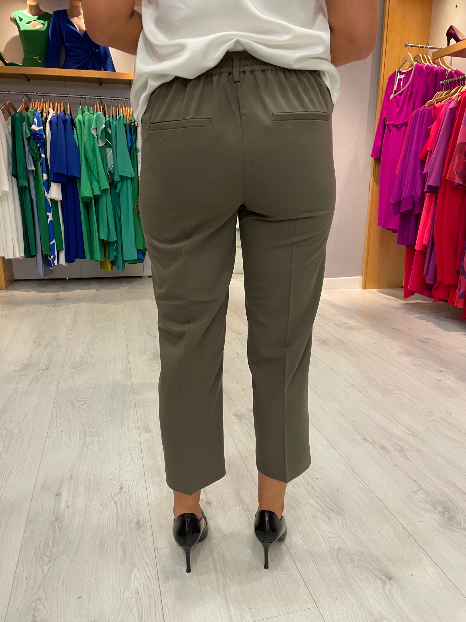 Kaffe Sakura Brown Crop Trouser