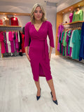 ICar & Candela Fuscia Tie Dress