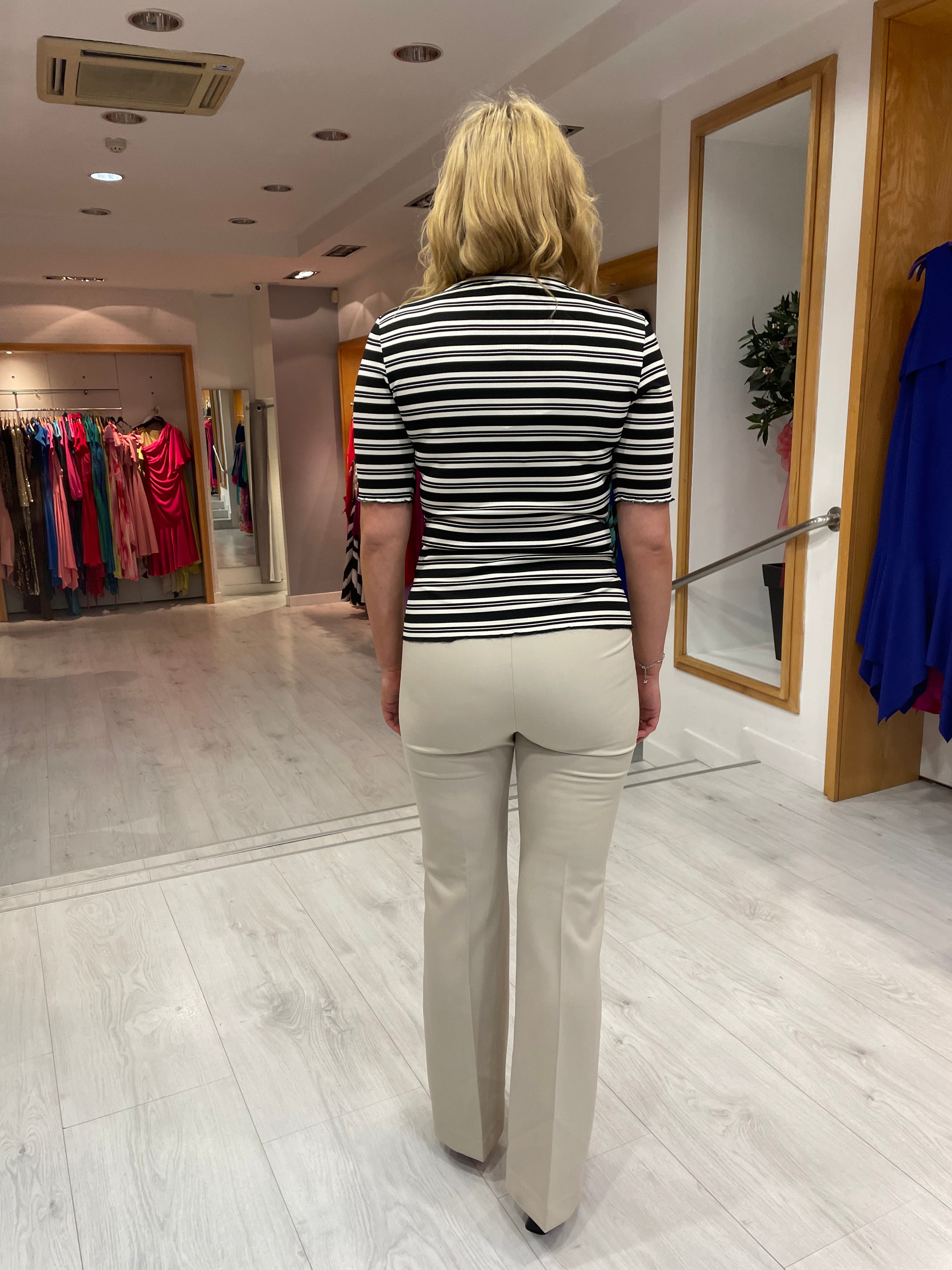 Numph Black Stripe Top