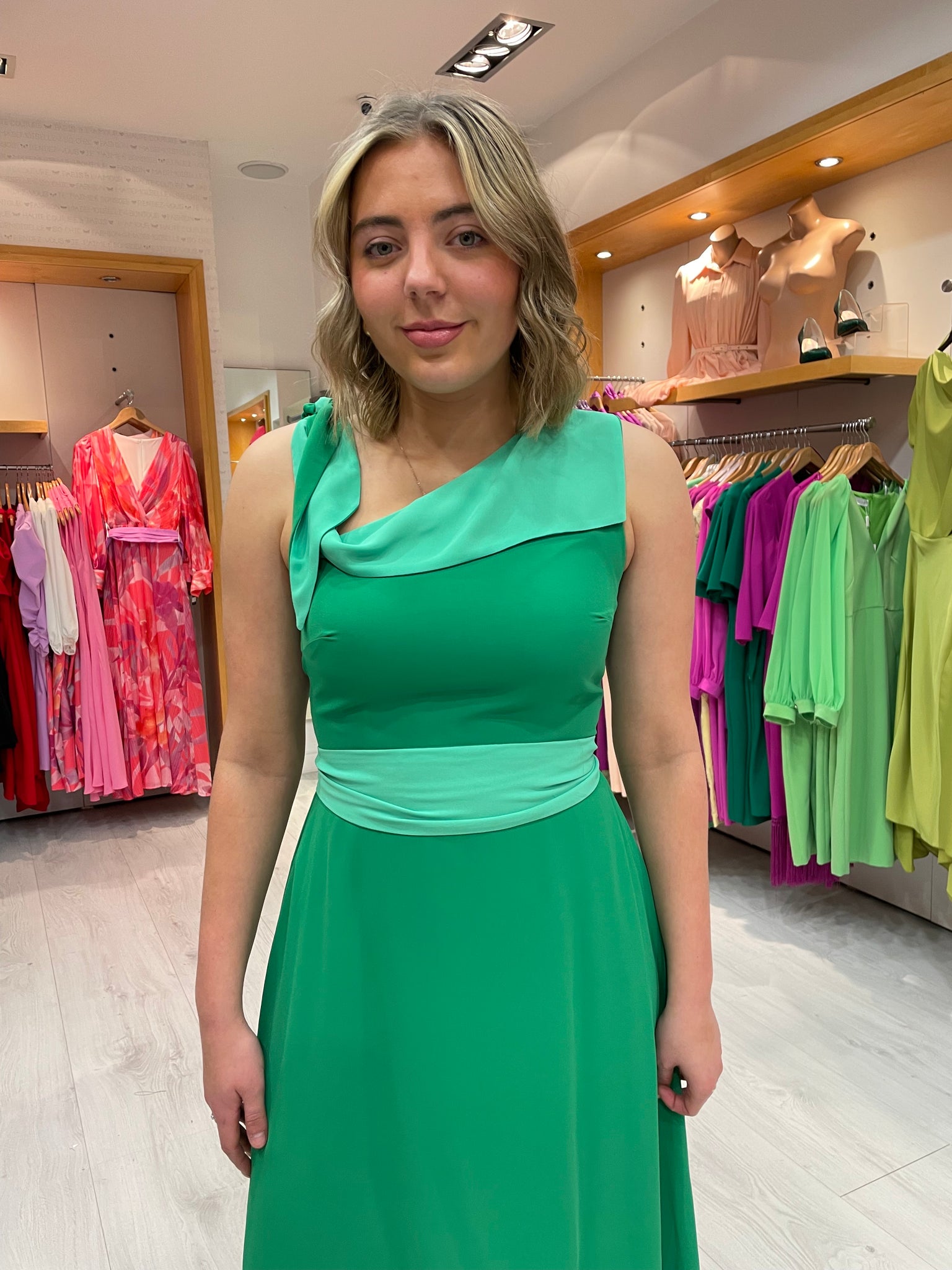 Casting Green Layer Dress