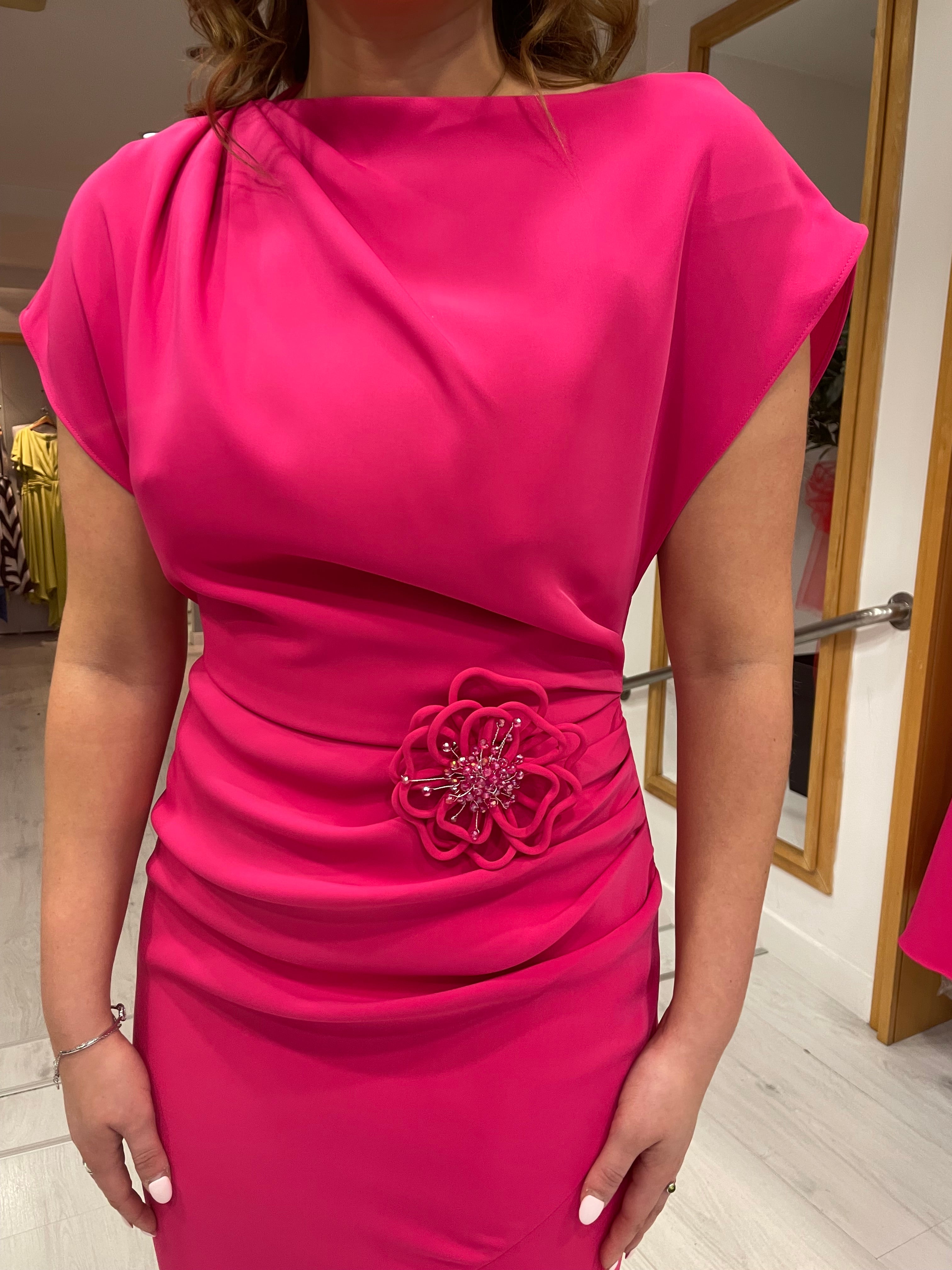 Maisonel Pink Ruche Dress