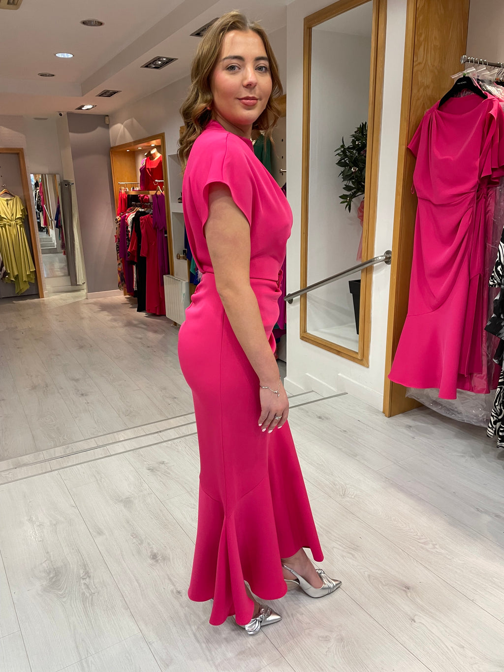 Maisonel Pink Ruche Dress