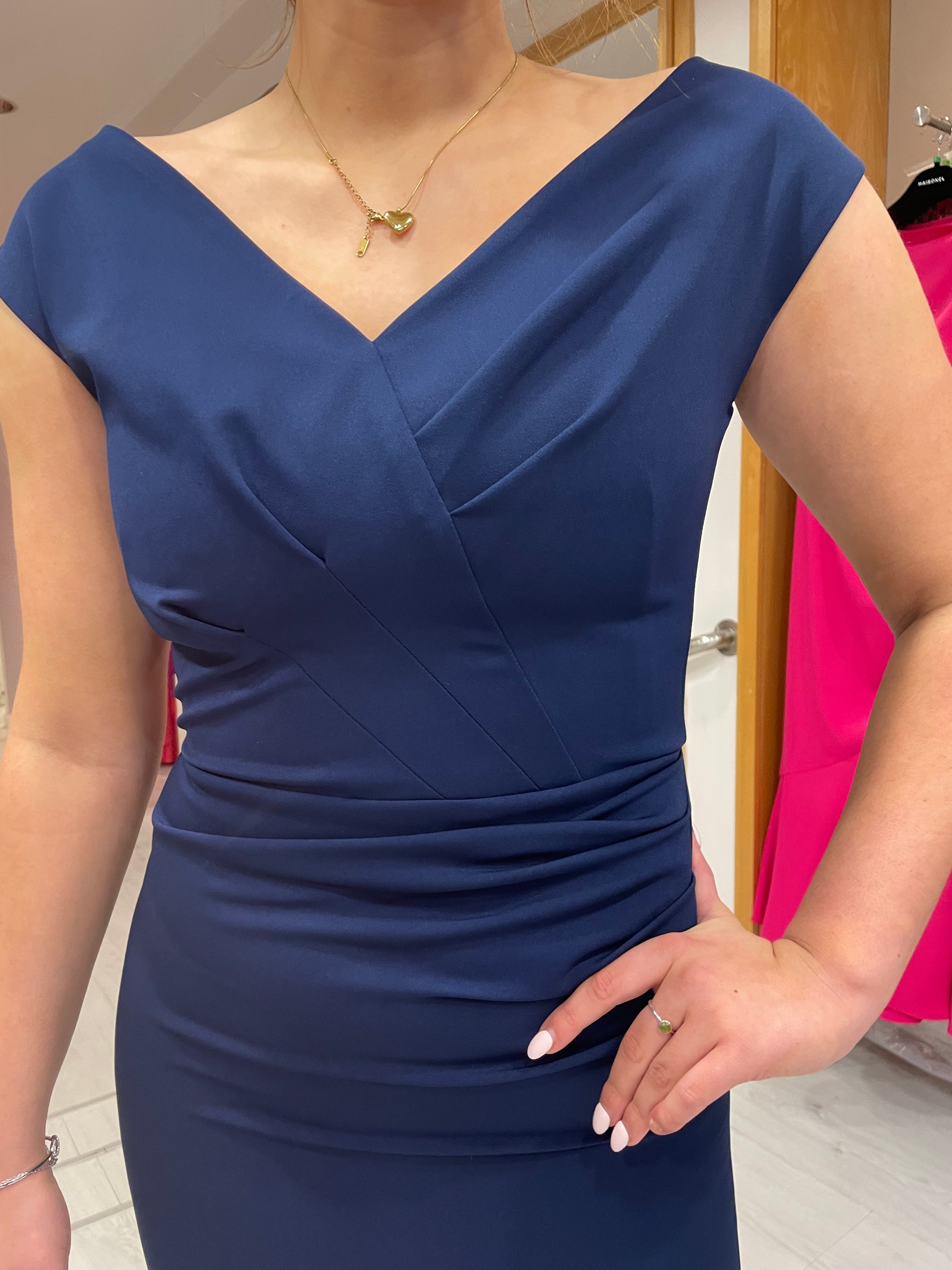 Kevan Jon Navy Flare Dress