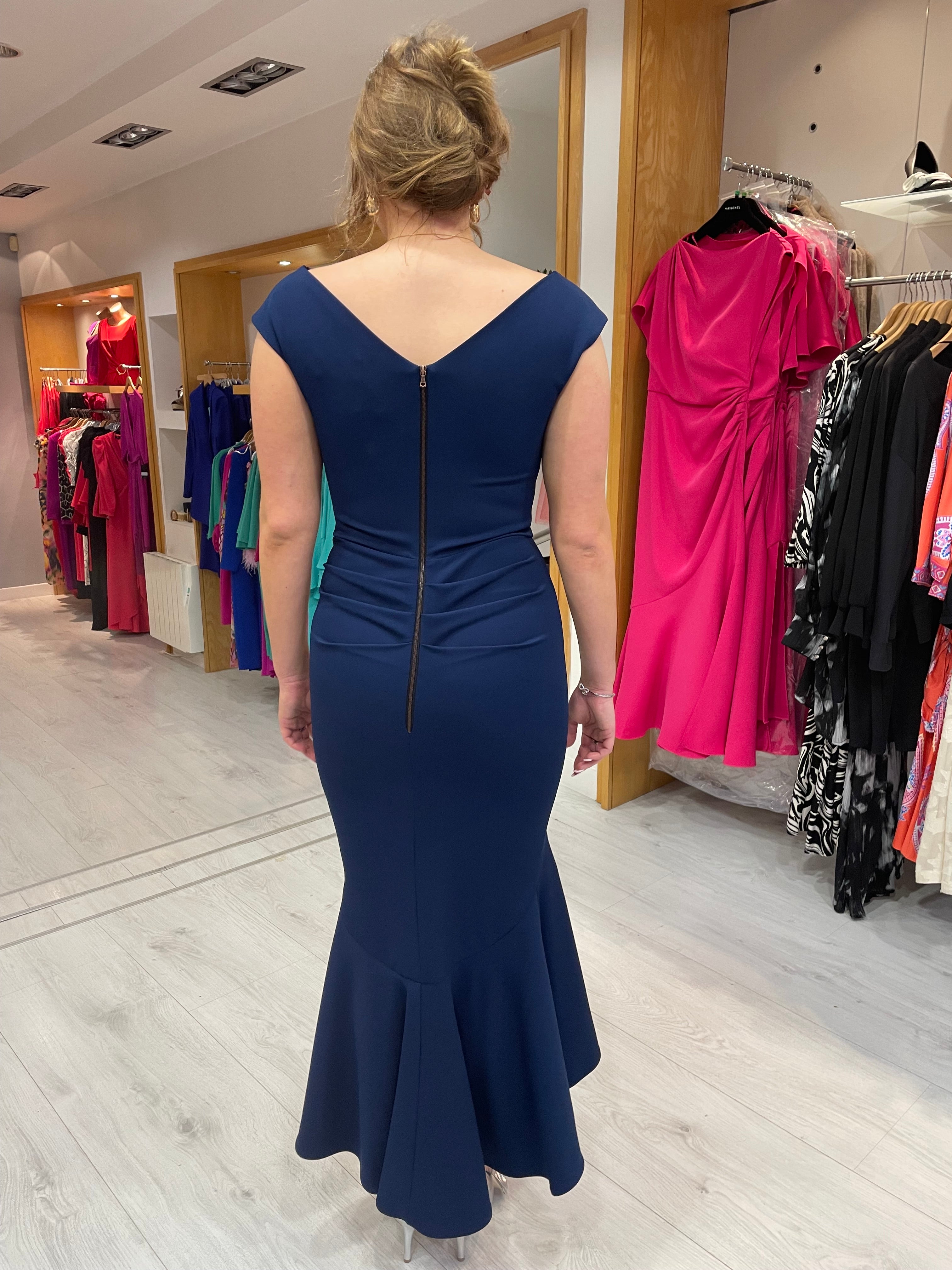 Kevan Jon Navy Flare Dress