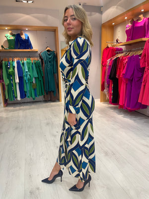 K Design Print Maxi Dress