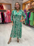 Smashed Lemon Green Print Dress