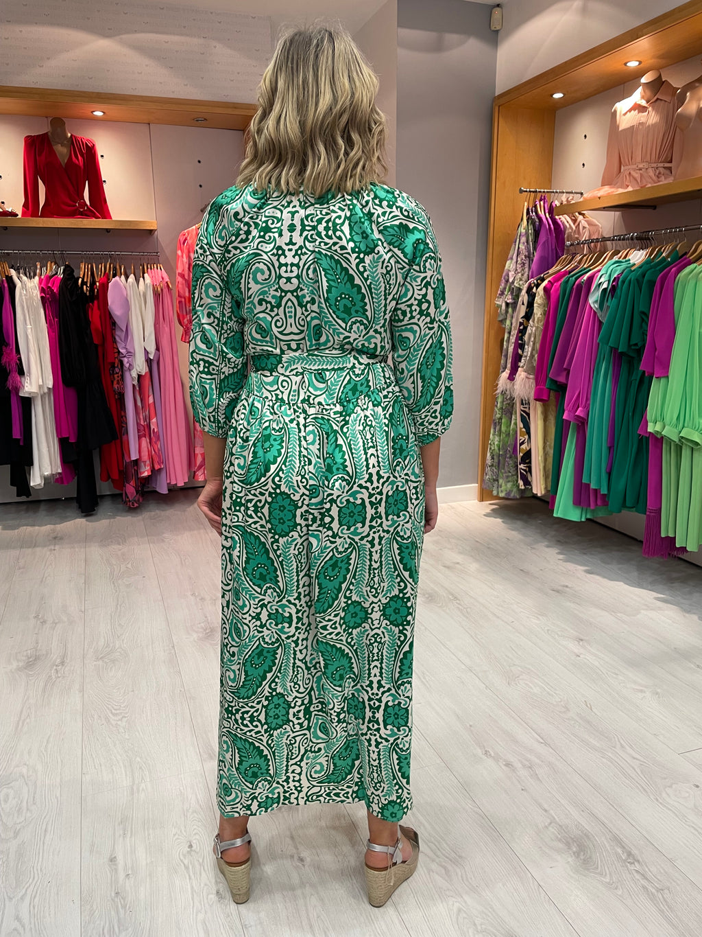 Smashed Lemon Green Print Dress