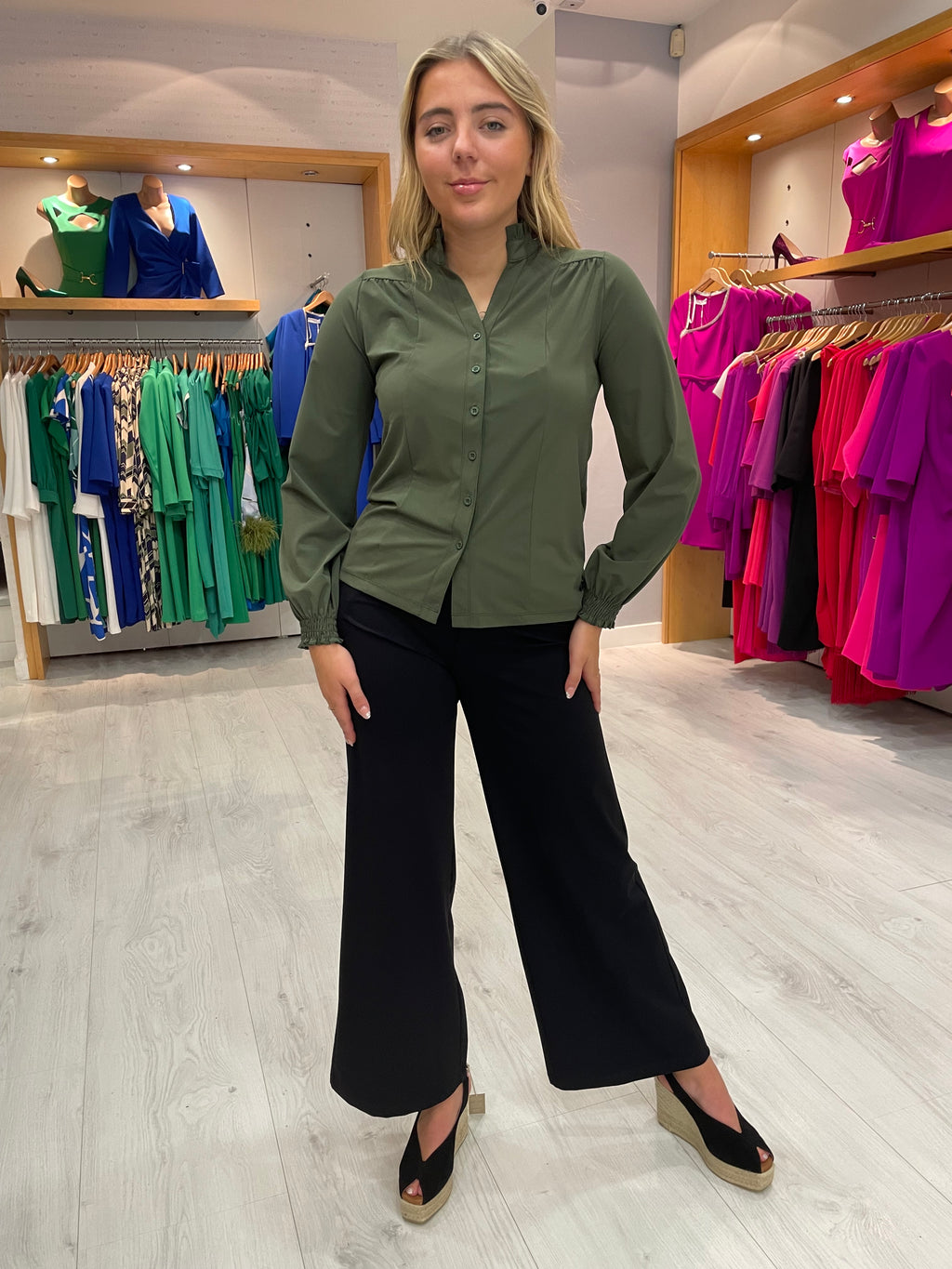 Zoso Khaki Joy Blouse