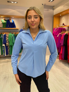 Zoso Blue Yvette Blouse