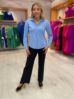 Zoso Blue Yvette Blouse