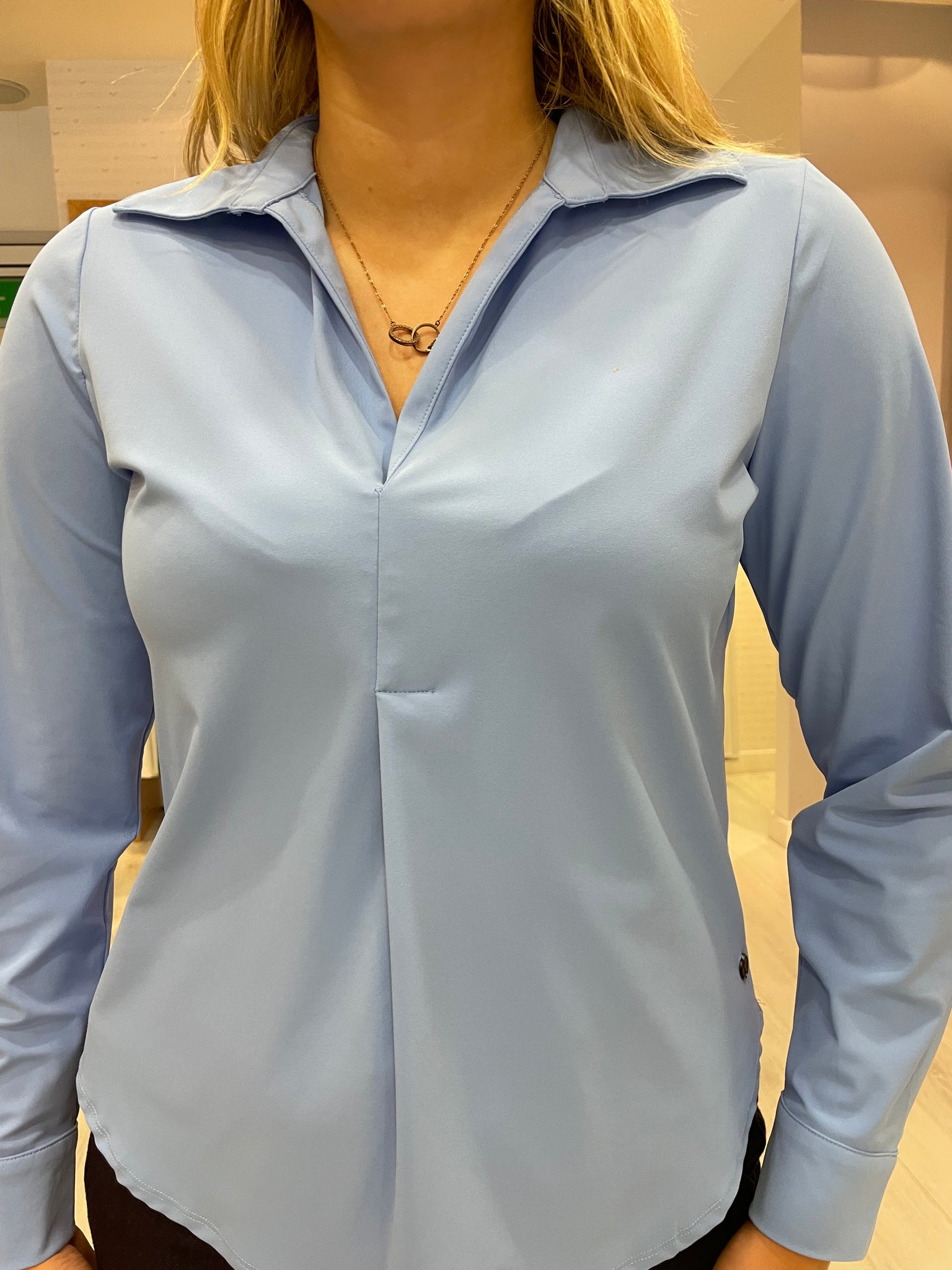 Zoso Blue Yvette Blouse