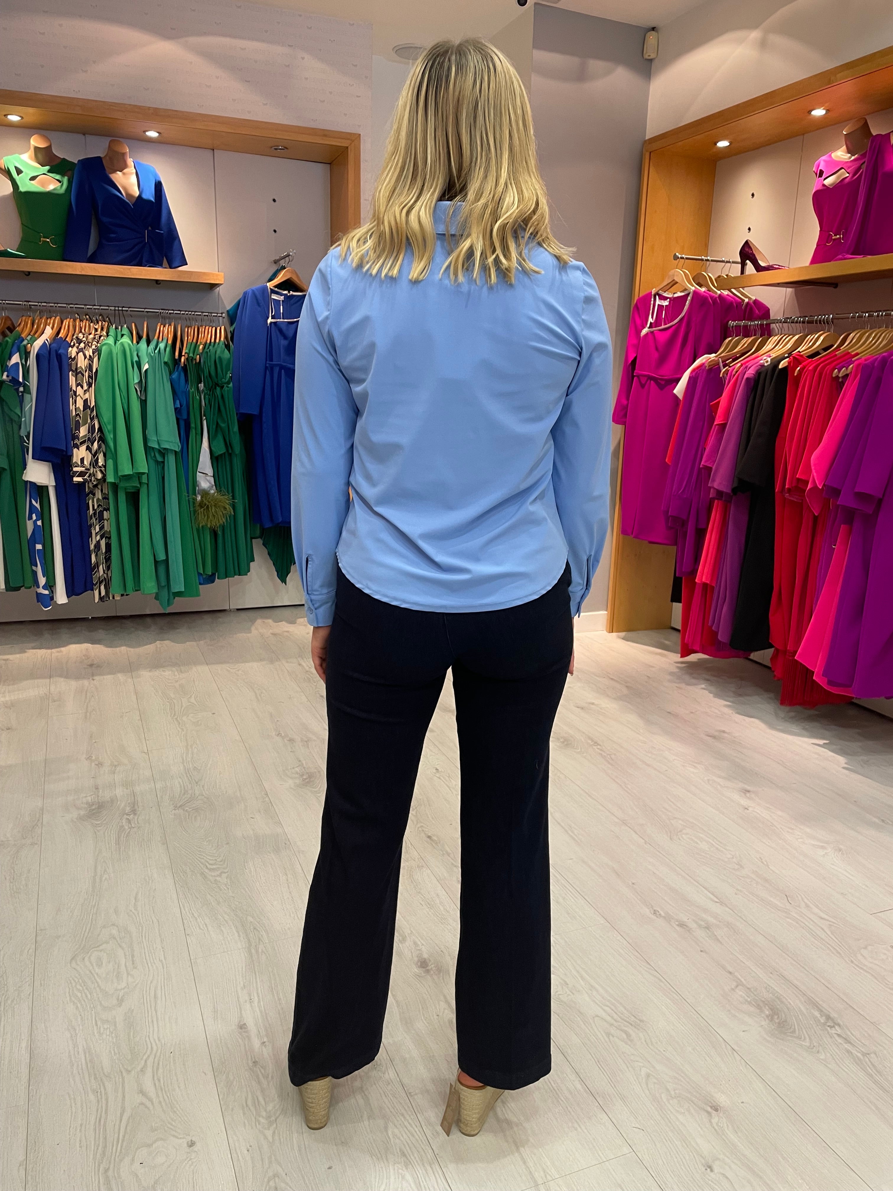 Zoso Blue Yvette Blouse