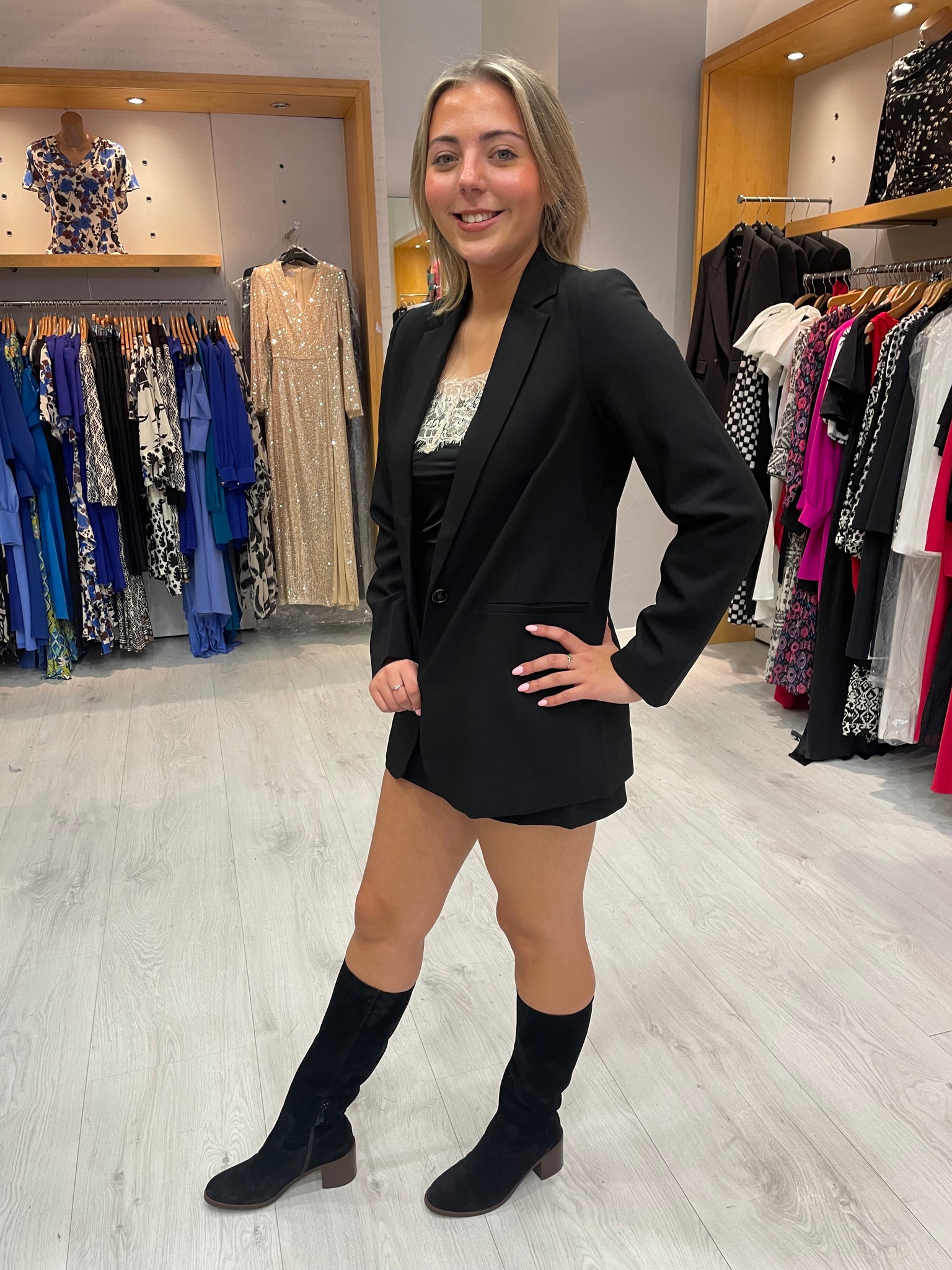 Soaked In Luxury Corinne Ozark Blazer in Black