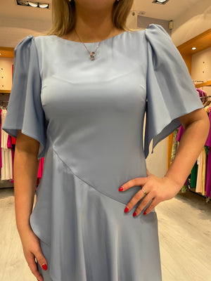 Rolemode Blue satin Frill Dress