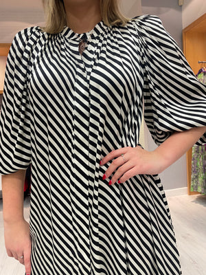 Soaked in Luxury Diagonal Stripe Dress