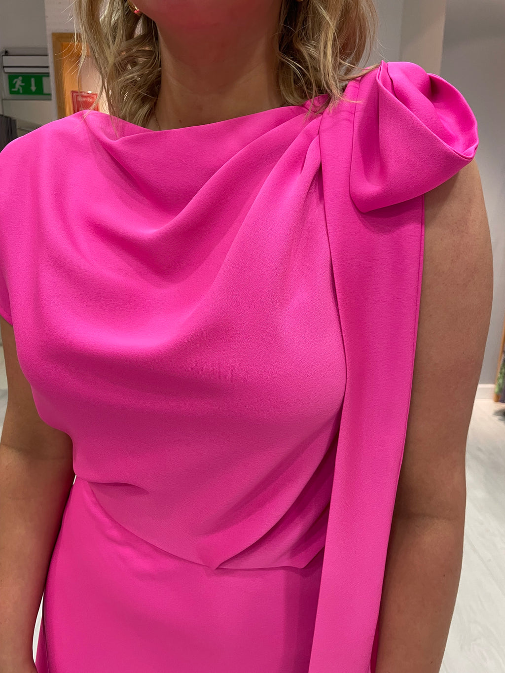 Kevan Jon Pink Didi Drape Dress