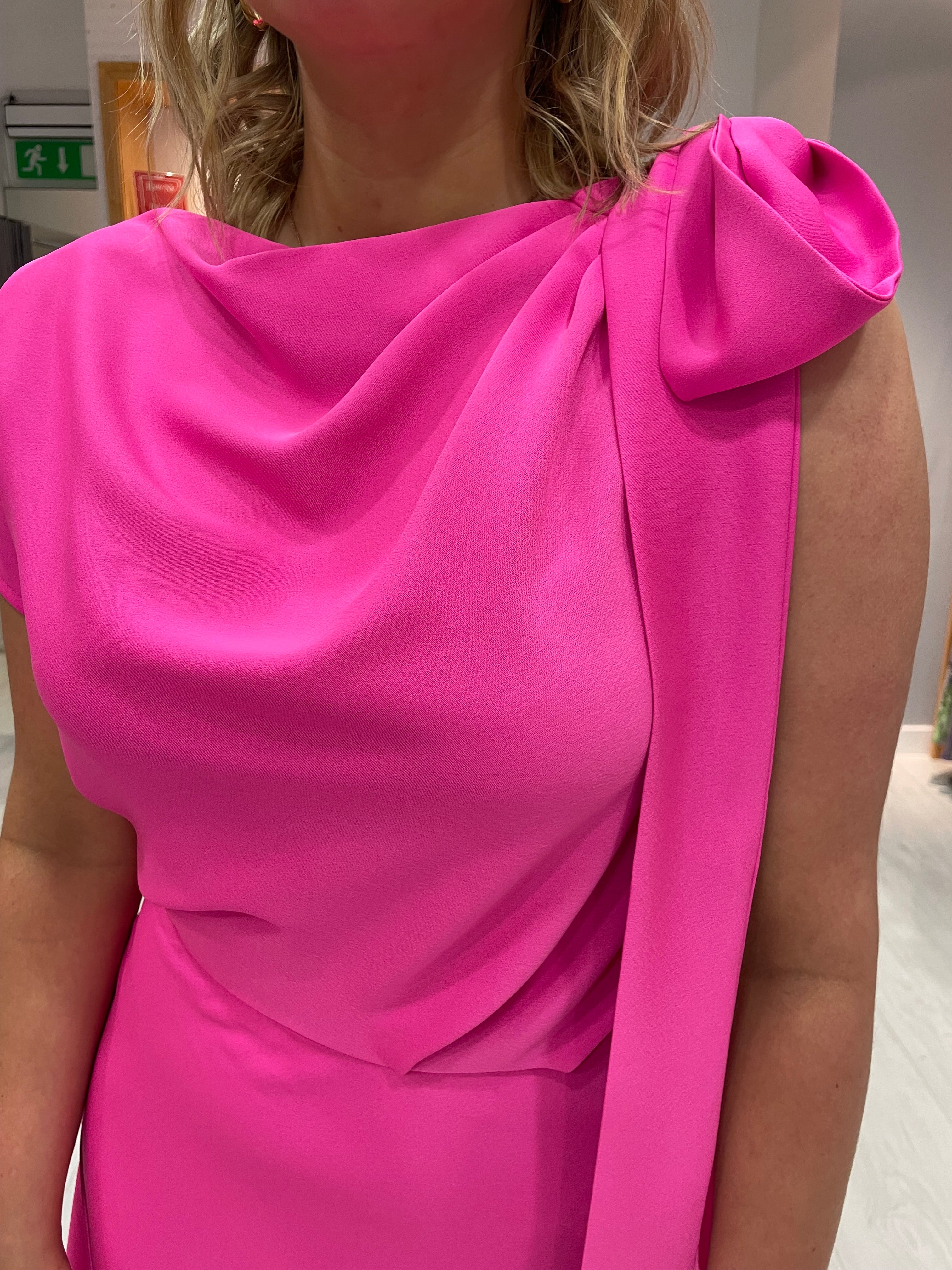 Kevan Jon Pink Didi Drape Dress