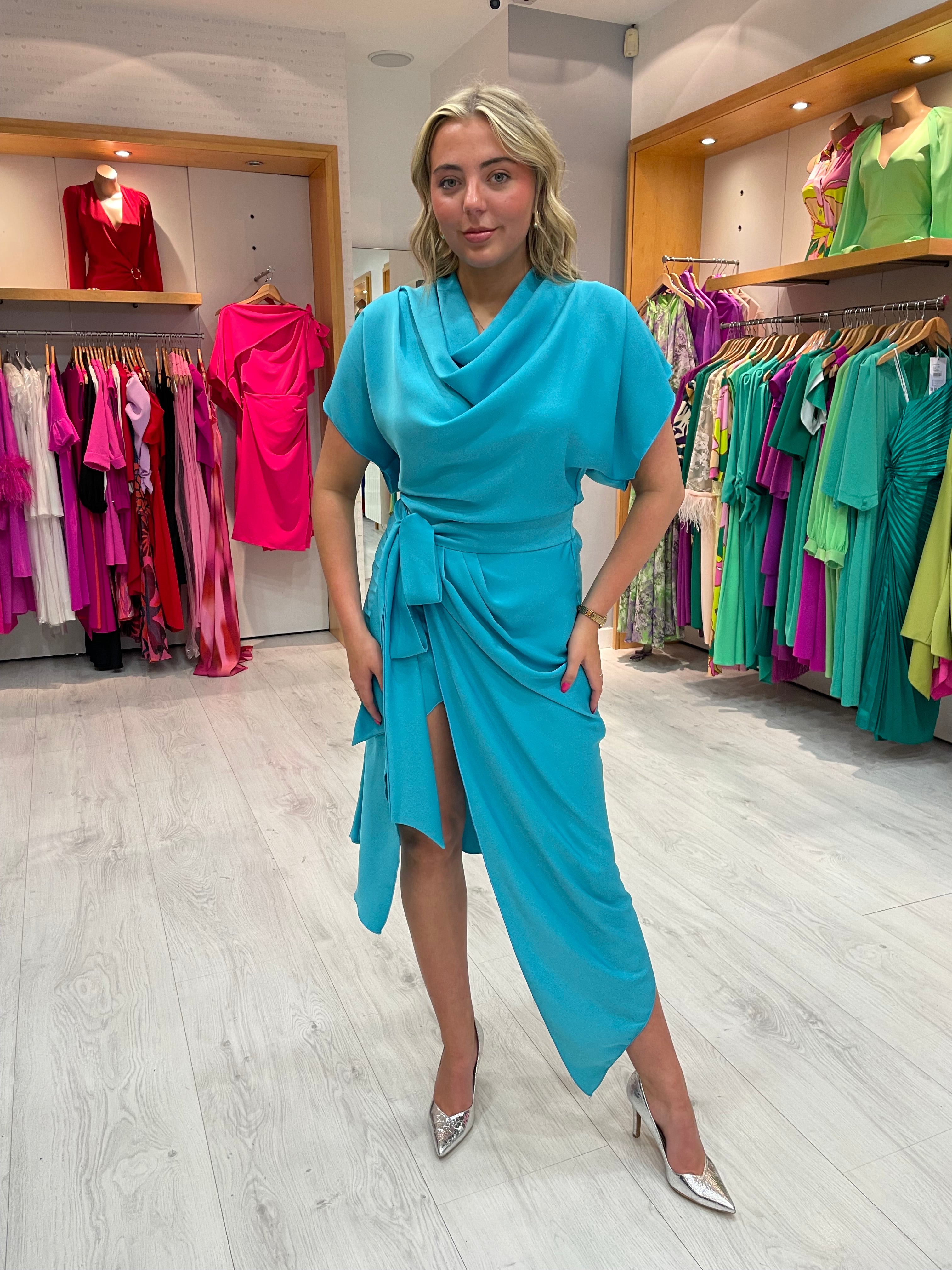 Kevan Jon Aqua Freya Dress