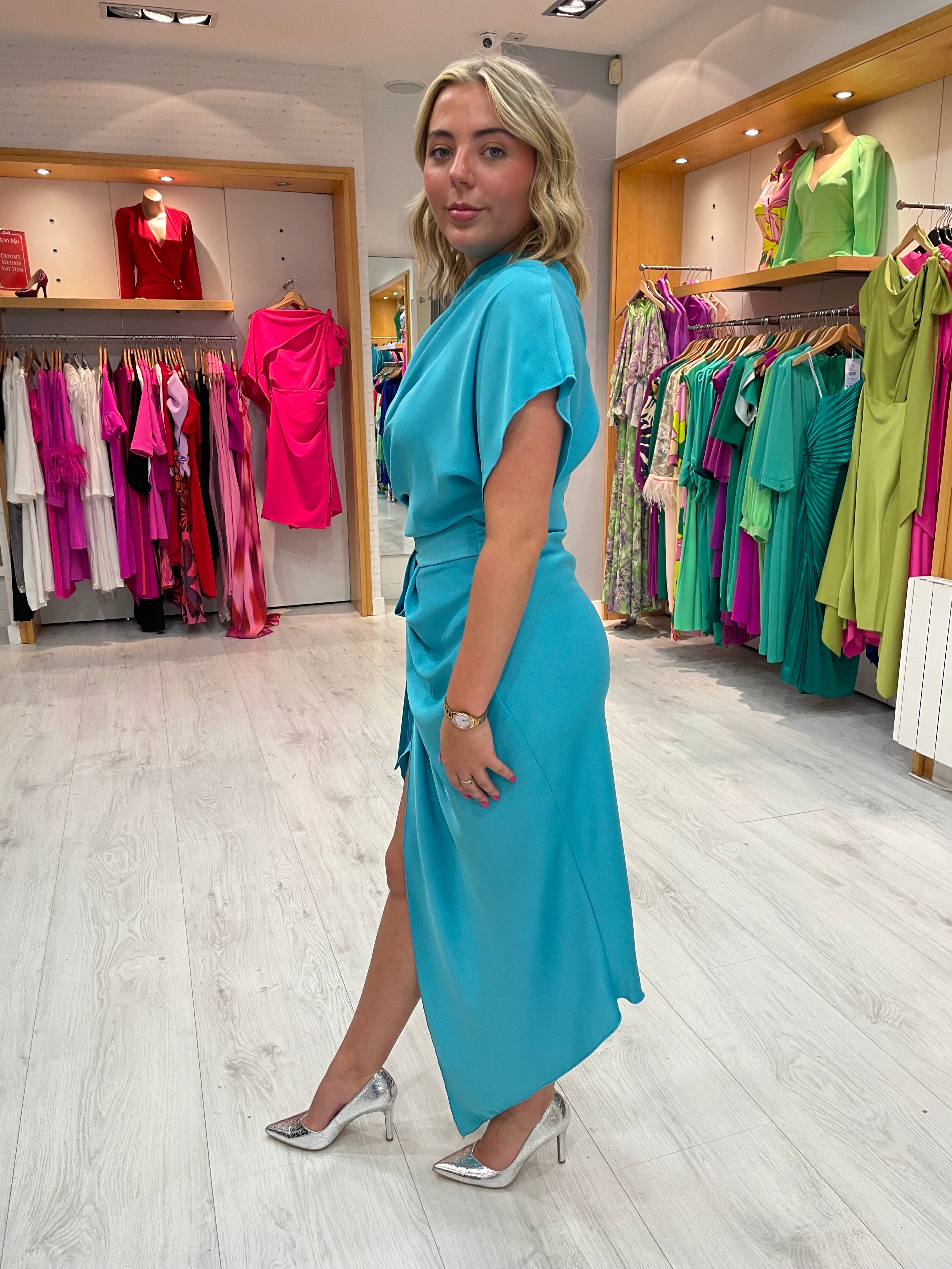 Kevan Jon Aqua Freya Dress